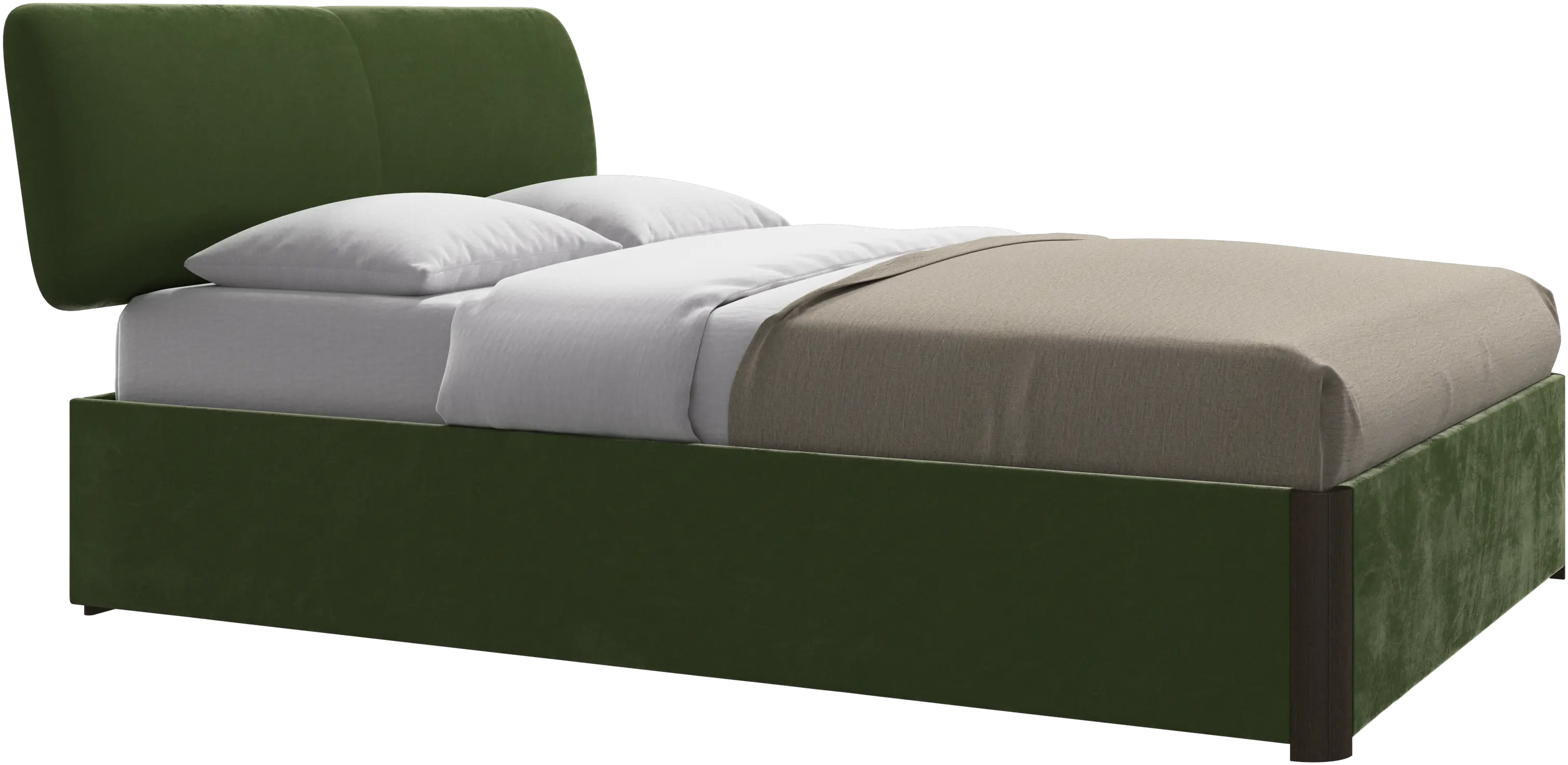 Element bed, bed-mounted headboard, with slats, excl. mattress