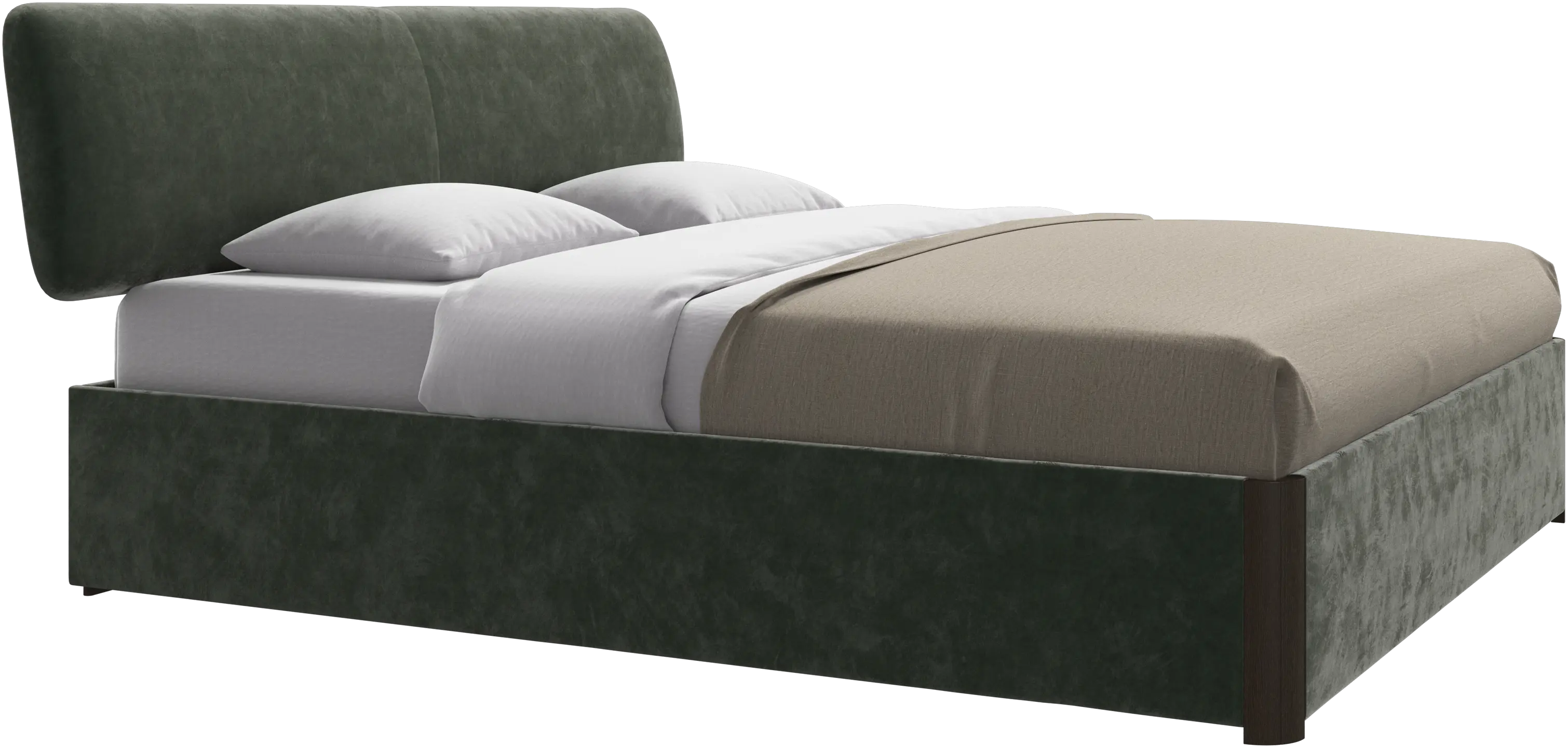 Element lit, tête de lit fixée au lit, avec lattes, excl. matelas