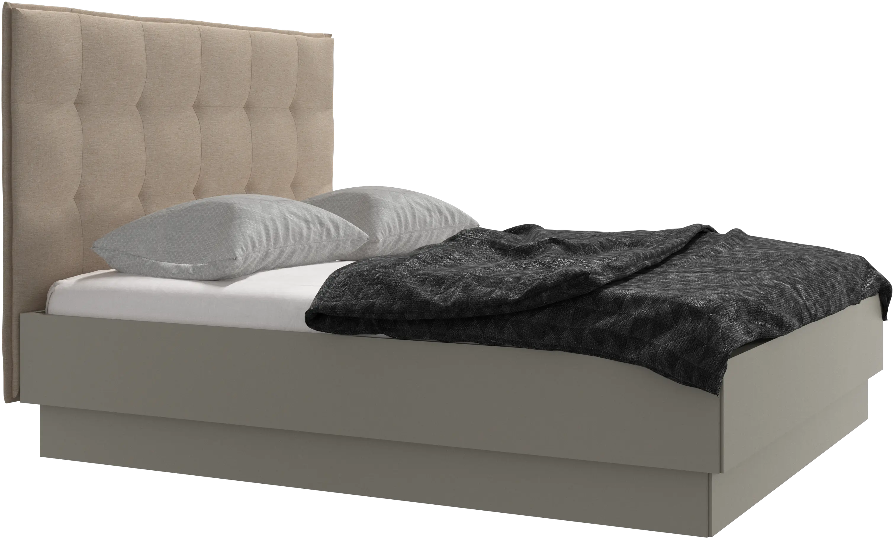 Lugano storage bed with lift-up frame and slats, excl. mattress
