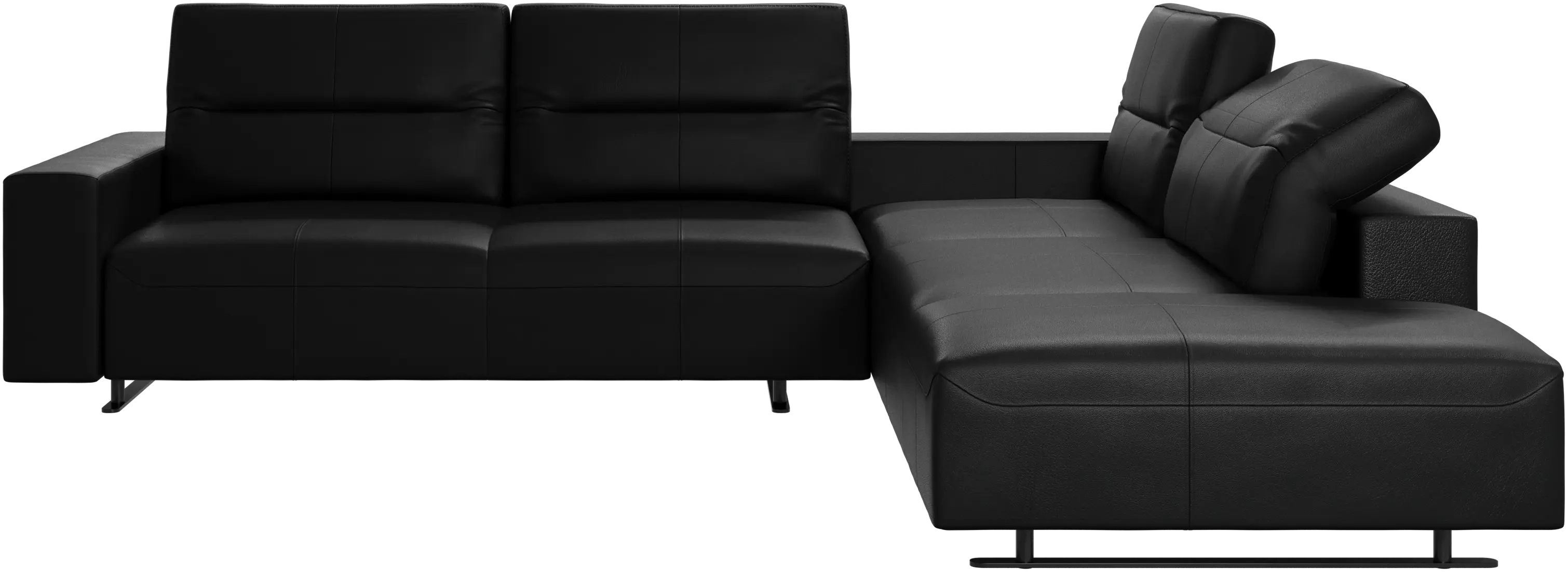 Hampton corner sofa with adjustable back and lounging unit