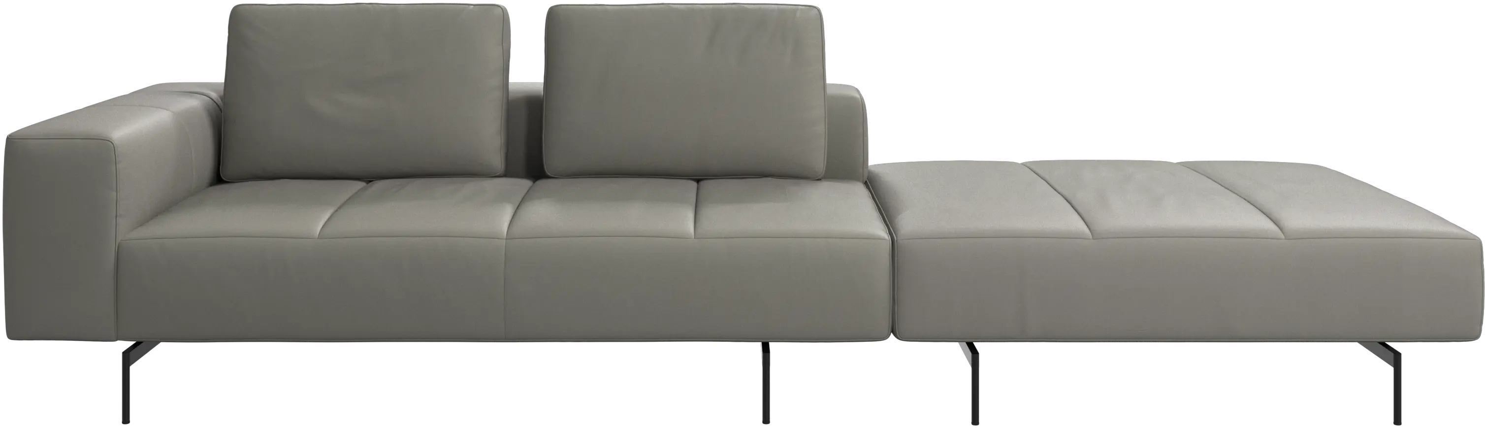 Amsterdam sofa with footstool on right side