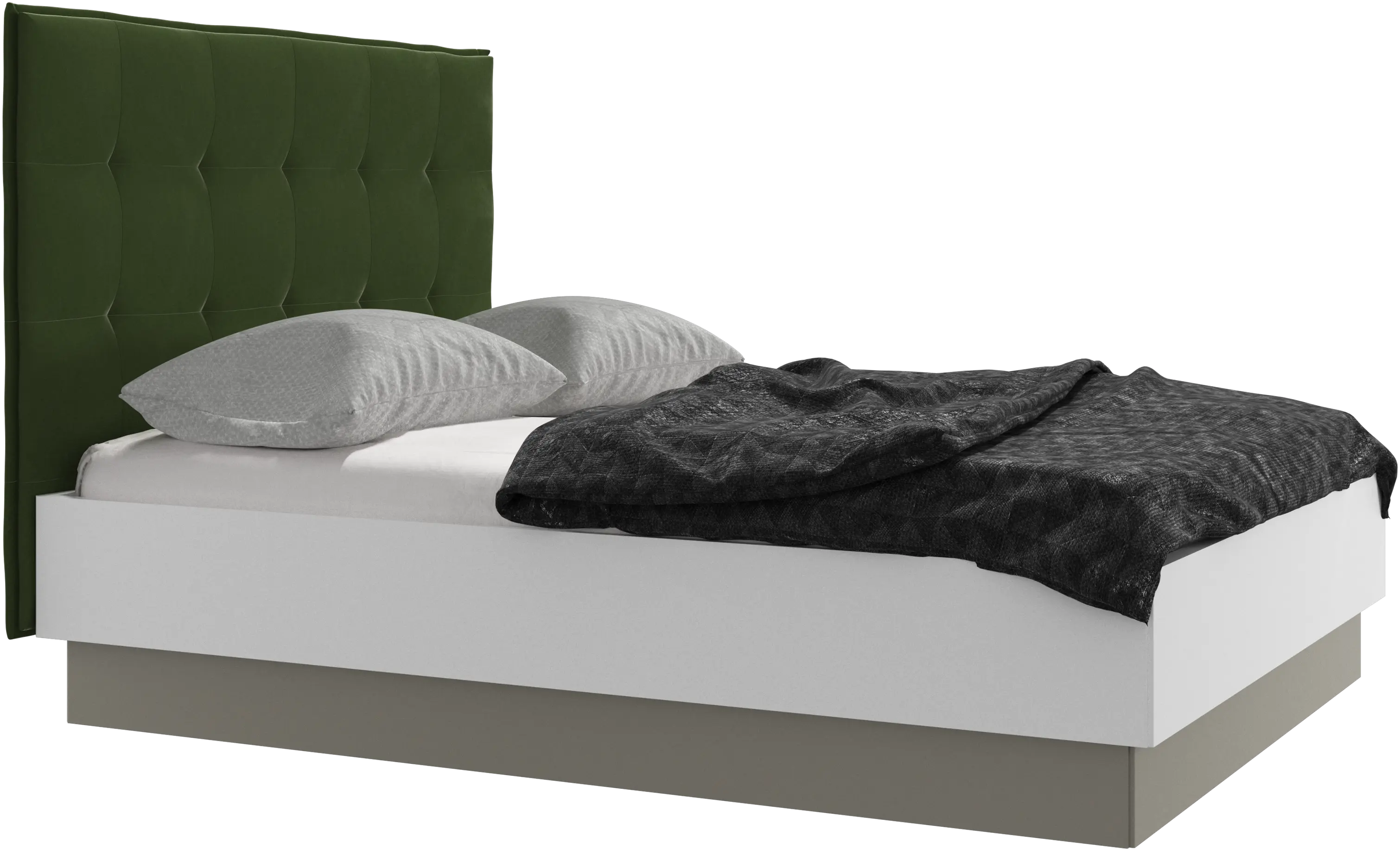 Lugano storage bed with lift-up frame and slats, excl. mattress