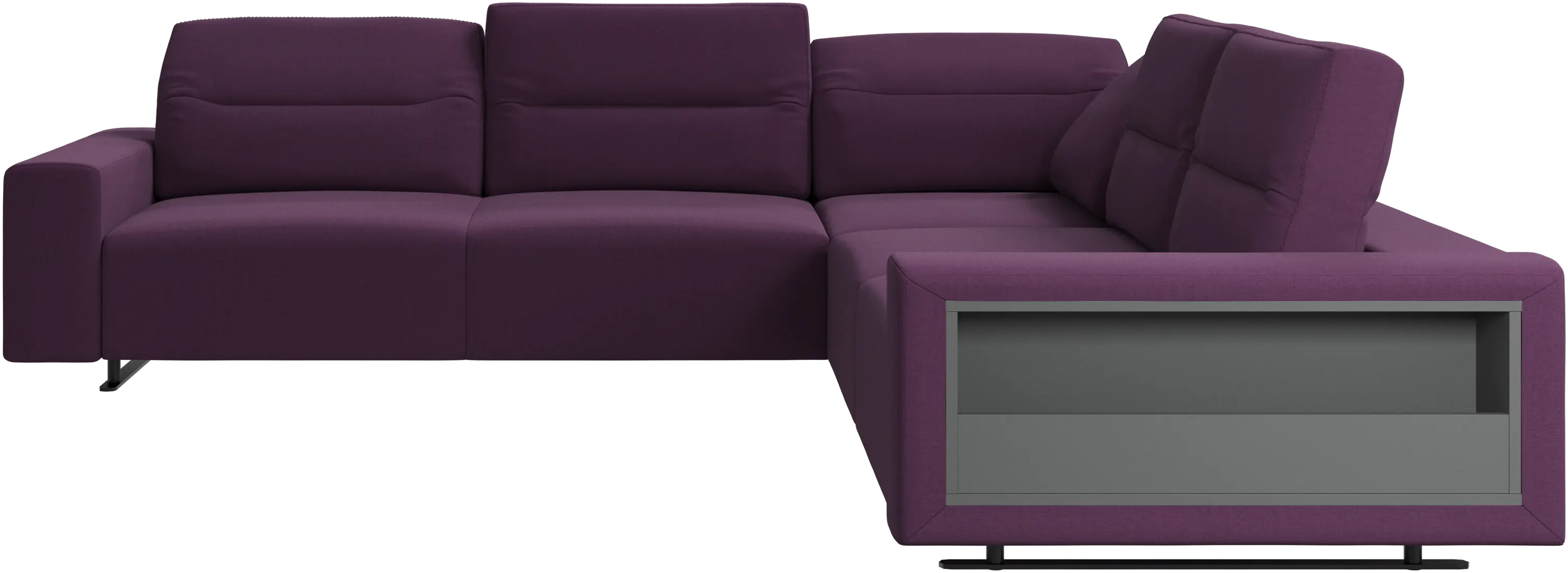 Hampton corner sofa with adjustable back and storage