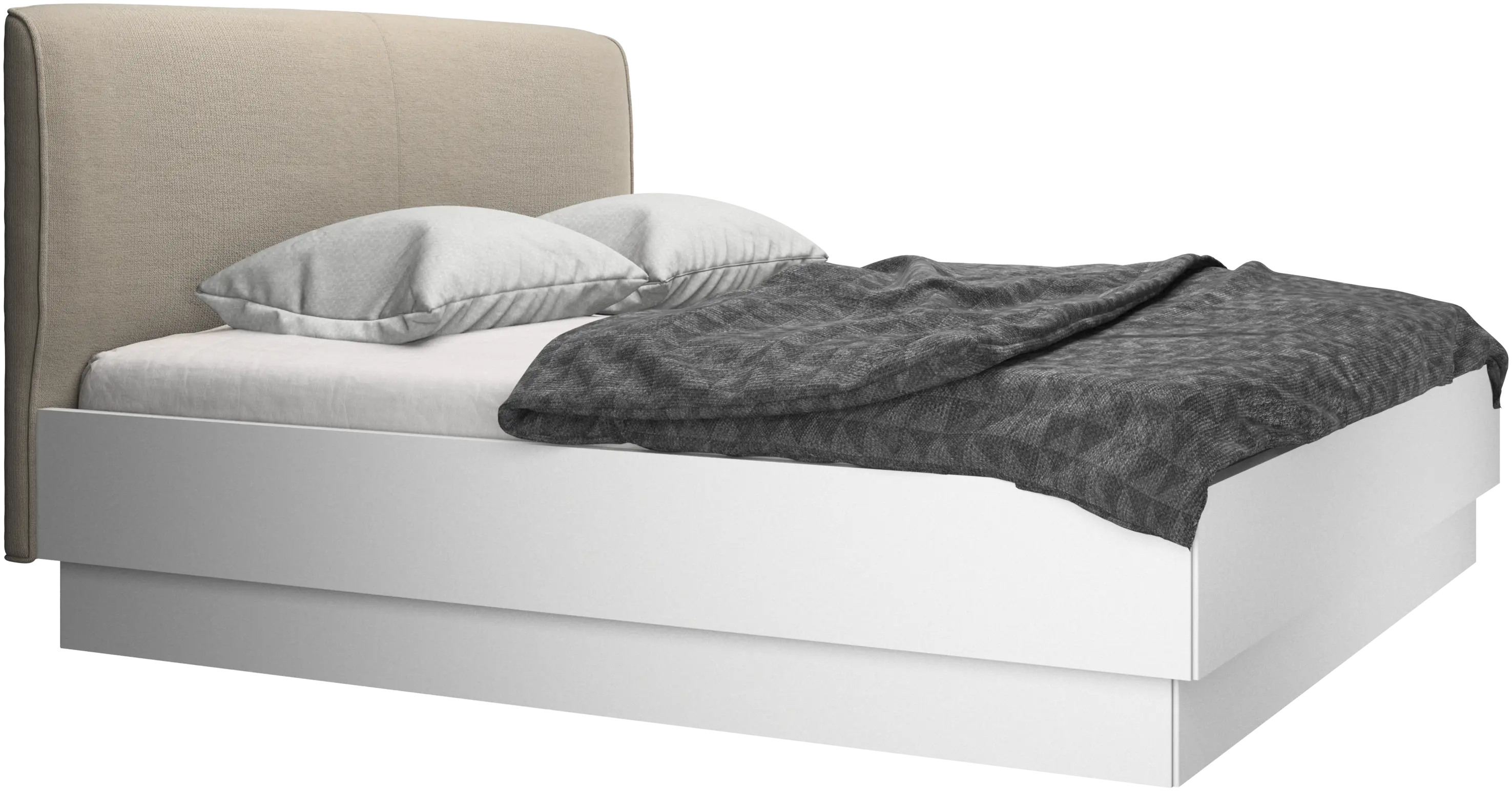 Houston, upholstered bed with storage