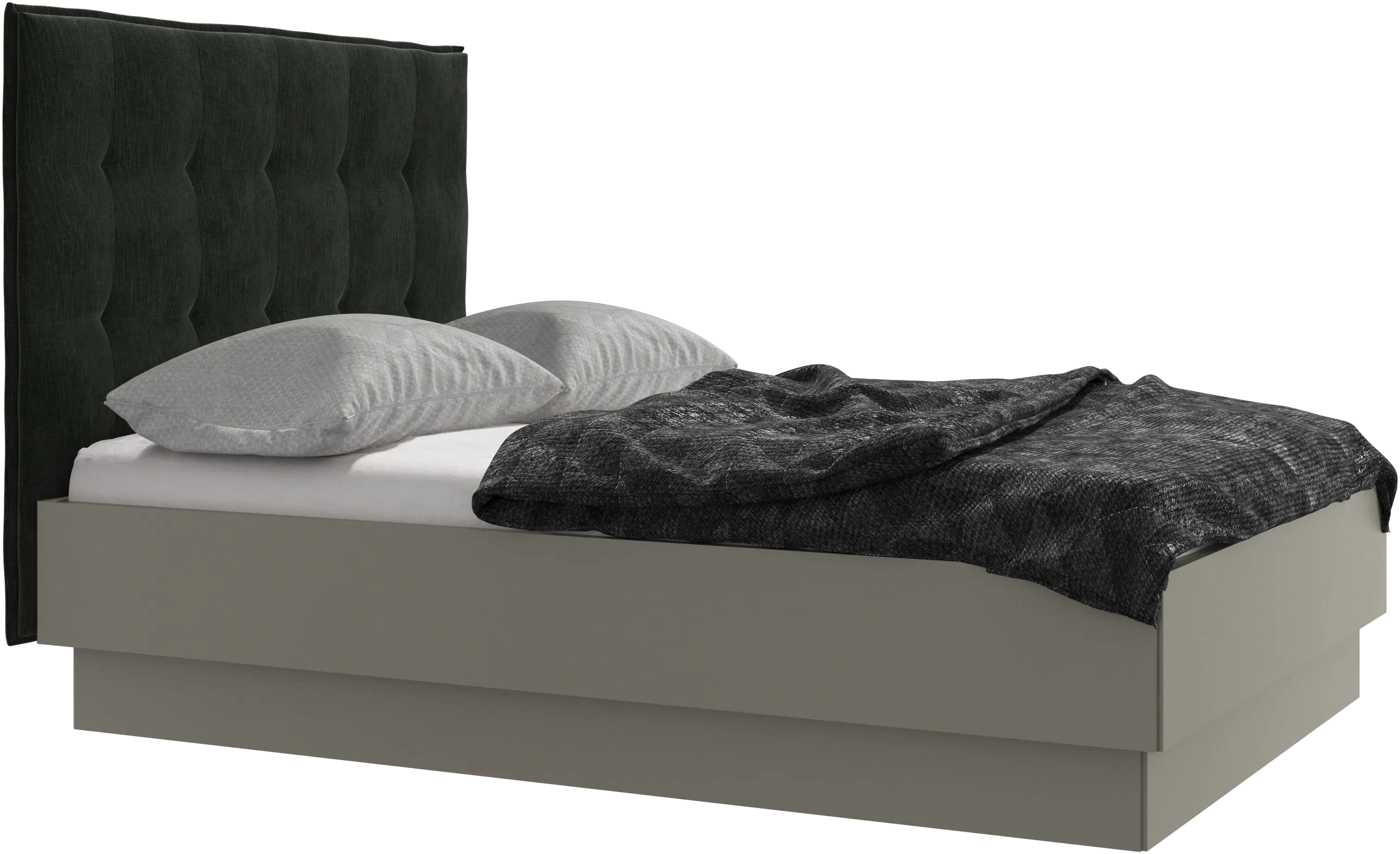 Lugano storage bed with lift-up frame and slats, excl. mattress