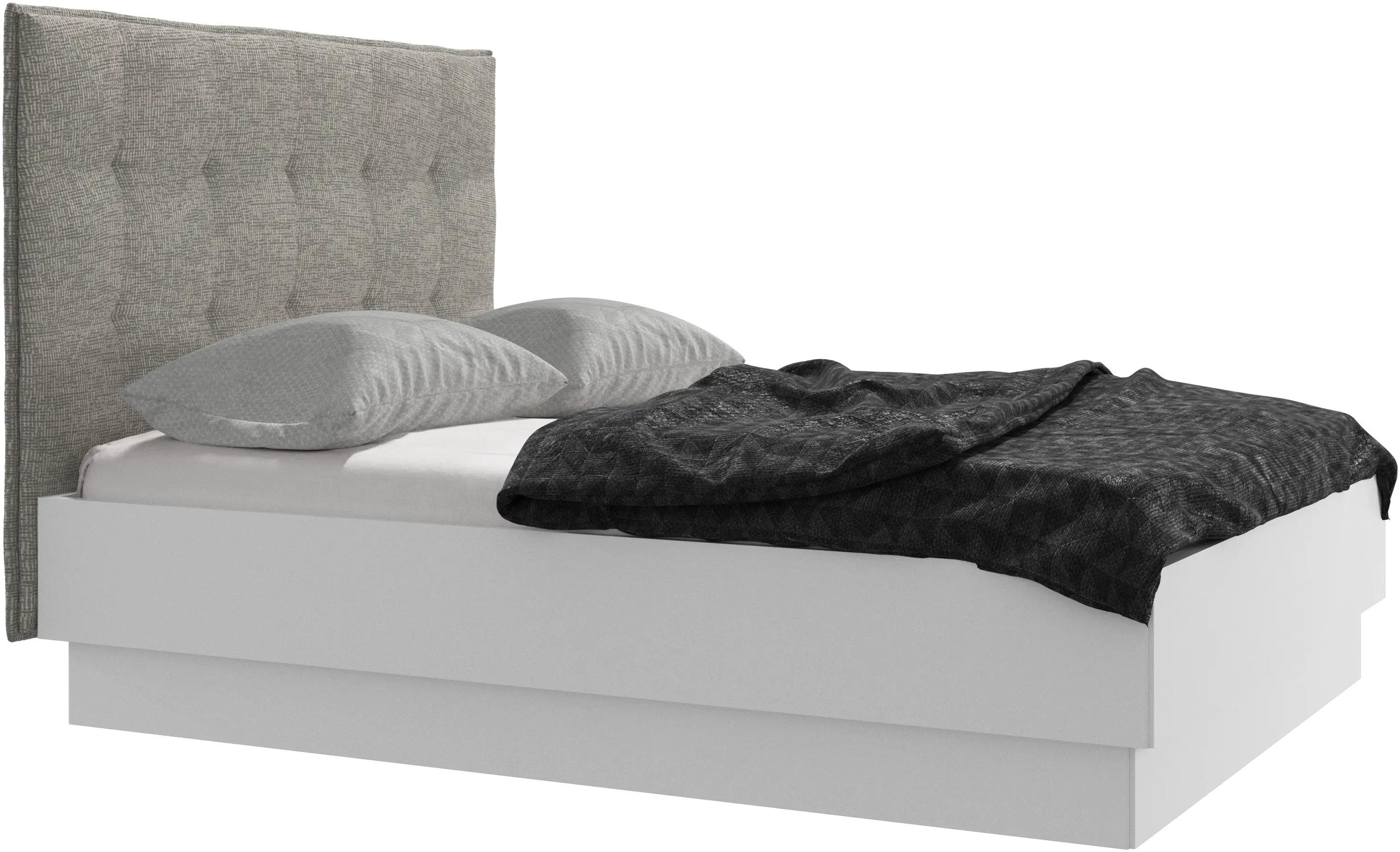 Lugano storage bed with lift-up frame and slats, excl. mattress
