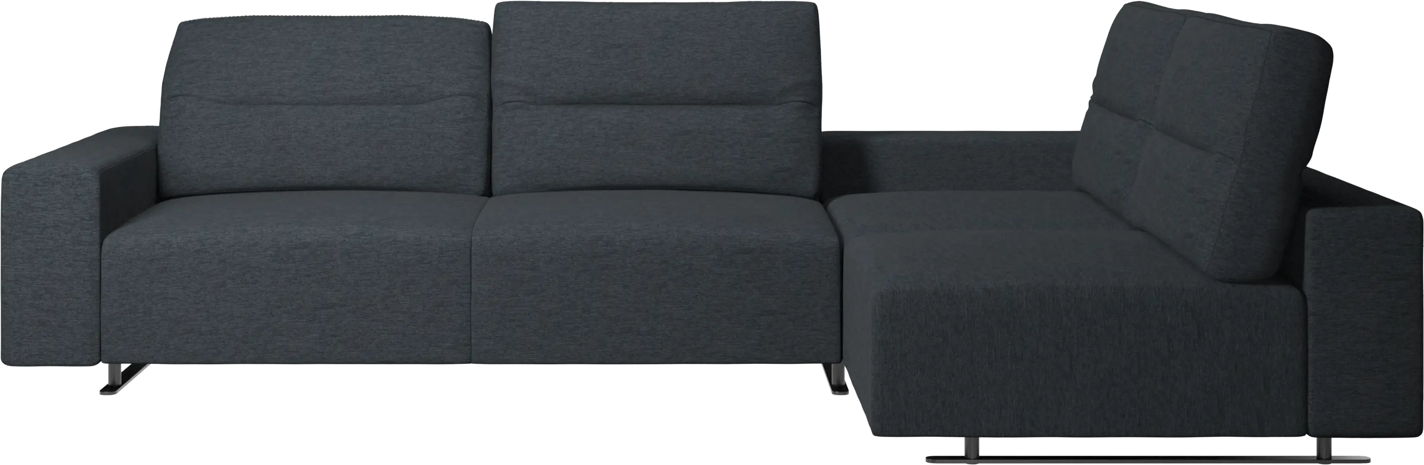 Sofa narożna Hampton z regulowanym oparciem i schowkiem po lewej stronie