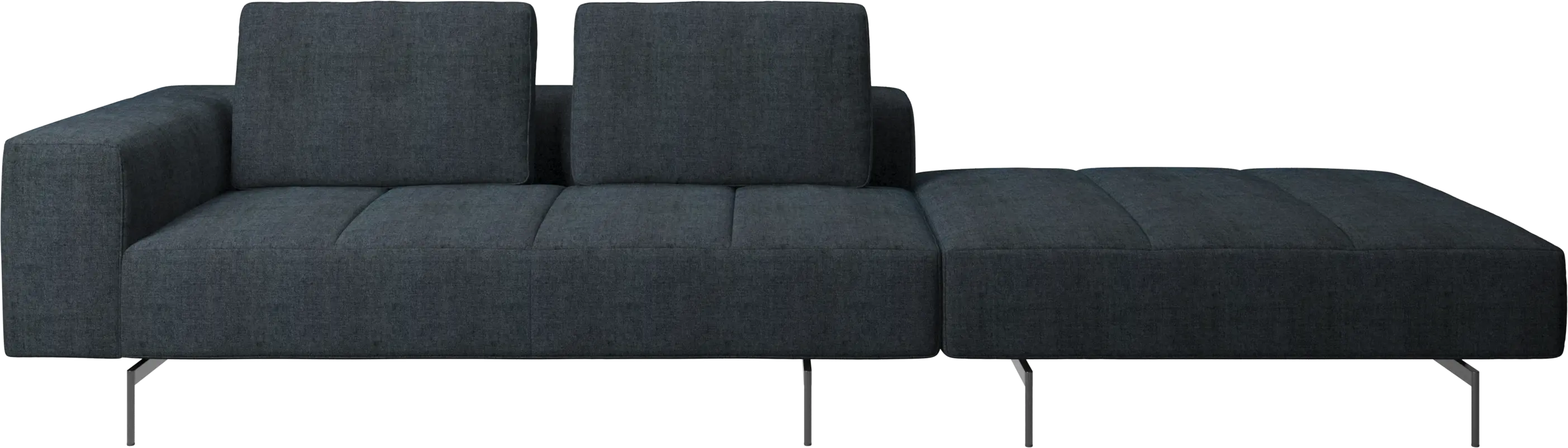 Amsterdam sofa with footstool on right side