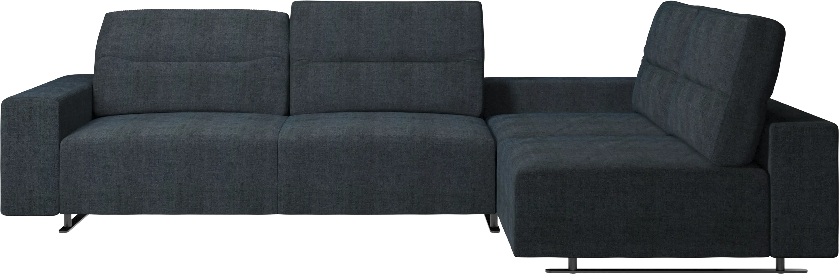 Hampton corner sofa with adjustable back and storage on left side