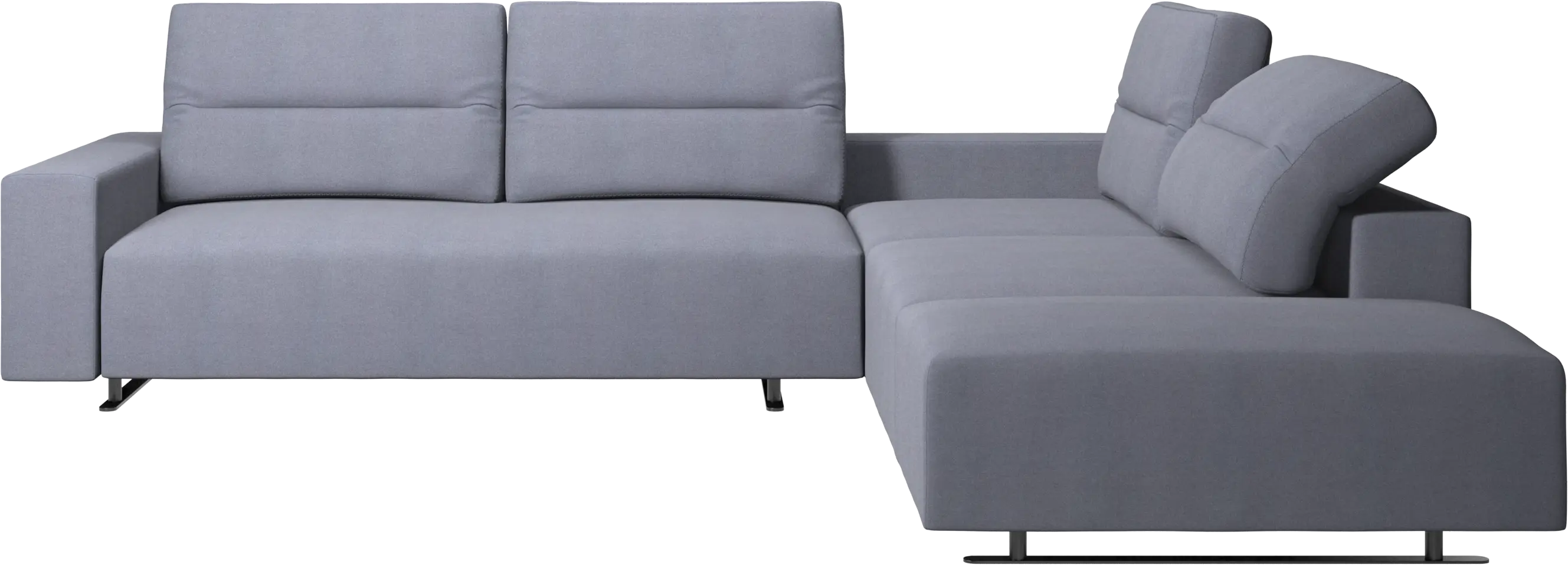 Hampton corner sofa with adjustable back and lounging unit