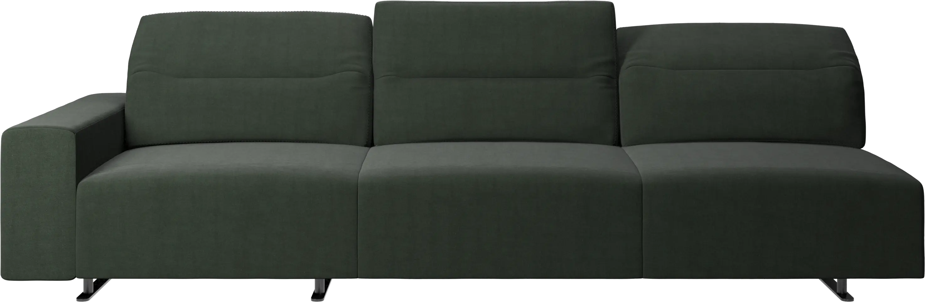 Hampton sofa with adjustable back and storage on the left side