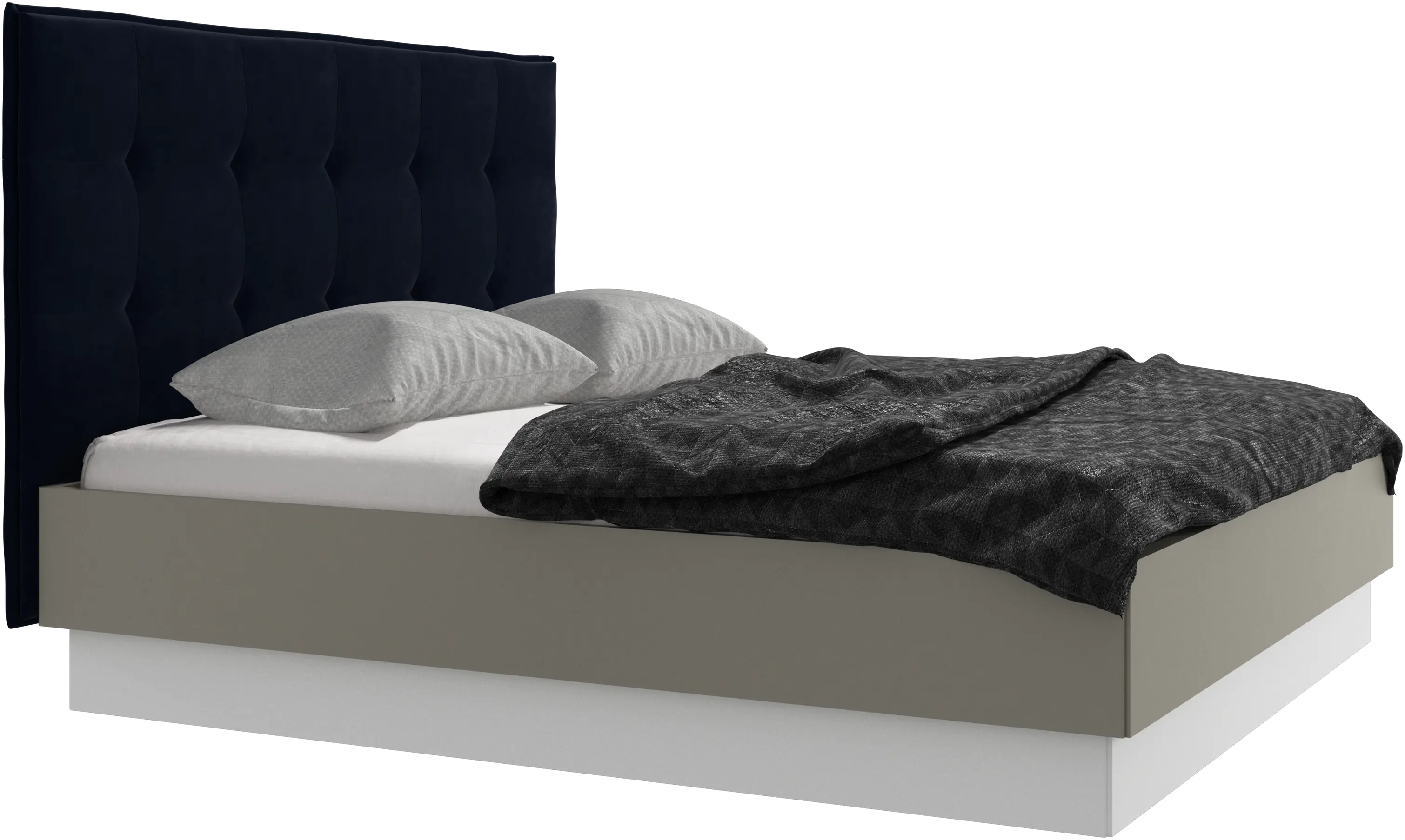 Lugano Bett mit Lattenrost und Staufach unter hochklappbarer Liegefläche, Matratze gegen Aufpreis