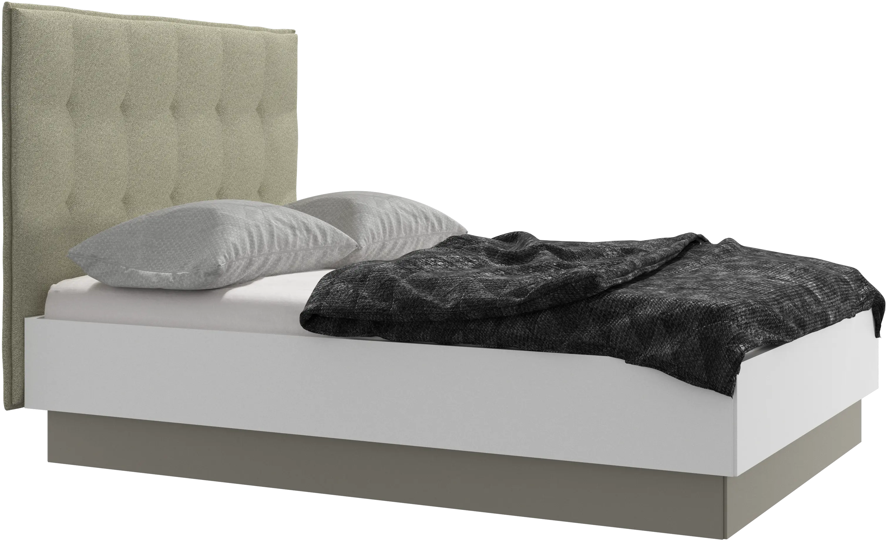 Lugano storage bed with lift-up frame and slats, excl. mattress