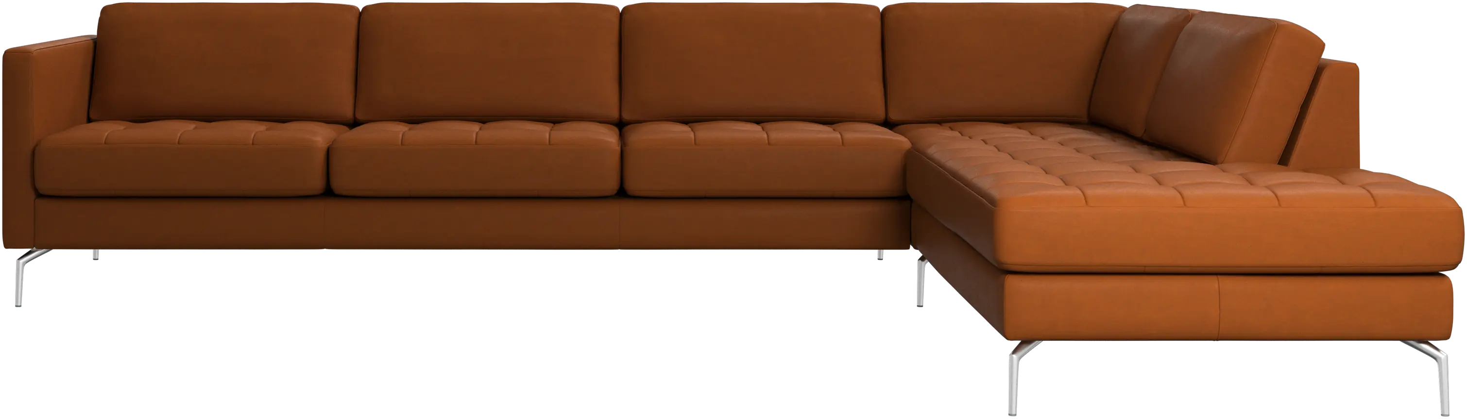 Osaka corner sofa with lounging unit, tufted seat