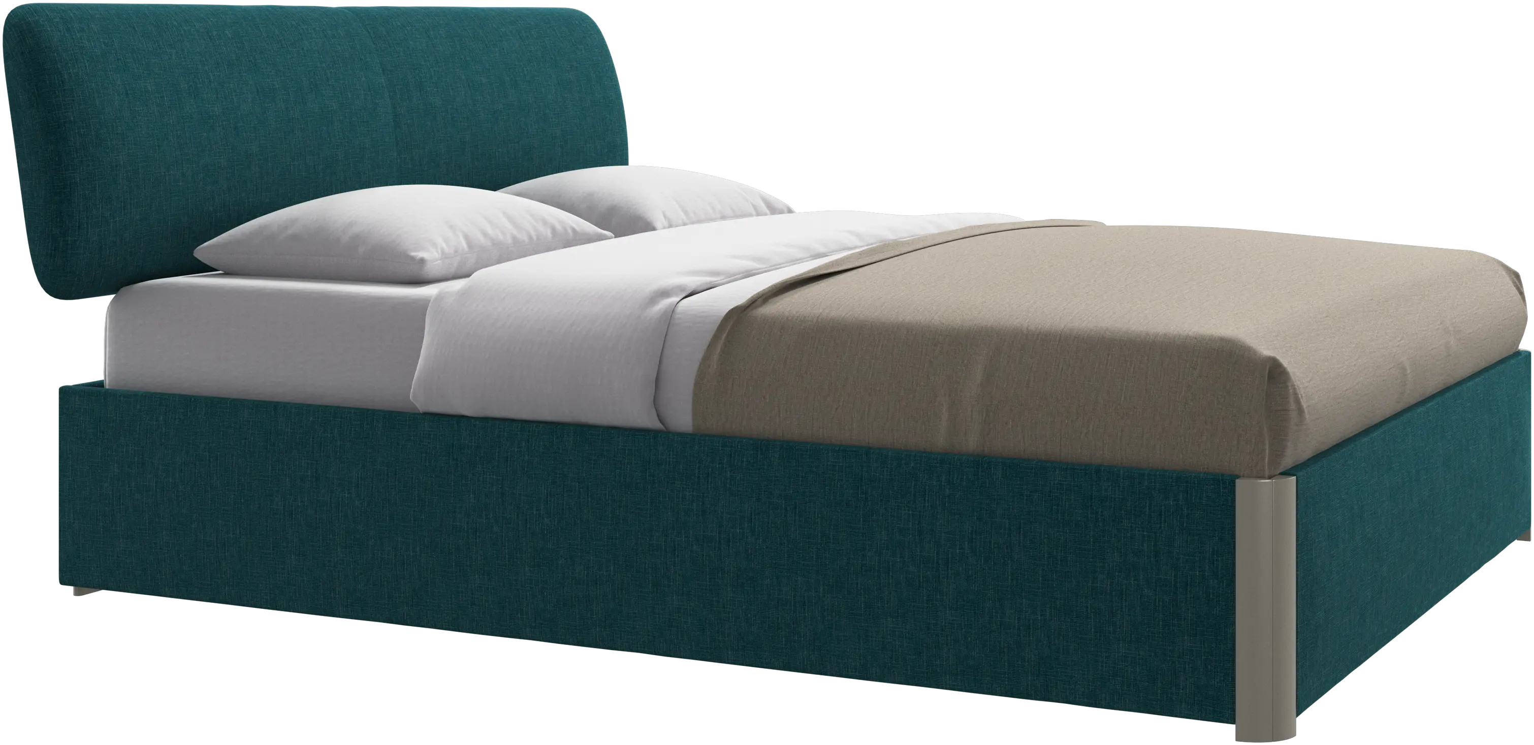 Element seng, sengmontert hodegavl, med lameller og oppbevaringsløsning, ekskl. madrass