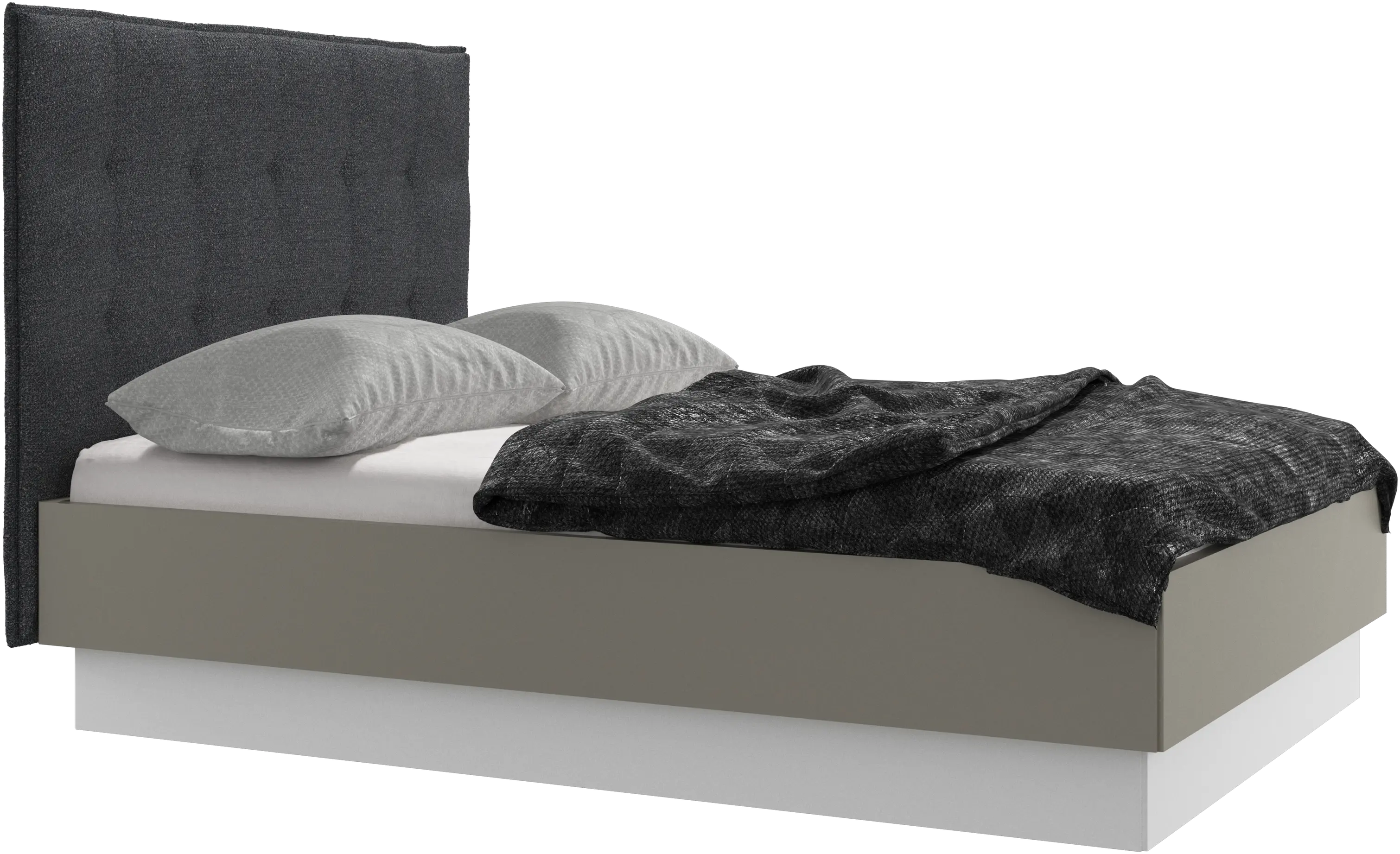 Lugano storage bed with lift-up frame and slats, excl. mattress