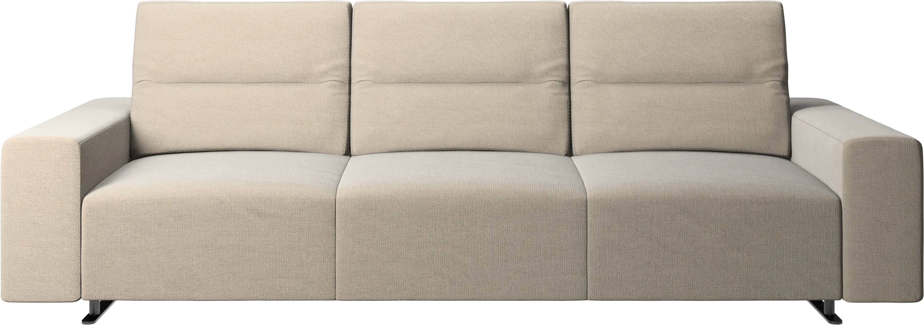 Hampton sofa with adjustable back and storage on the right side
