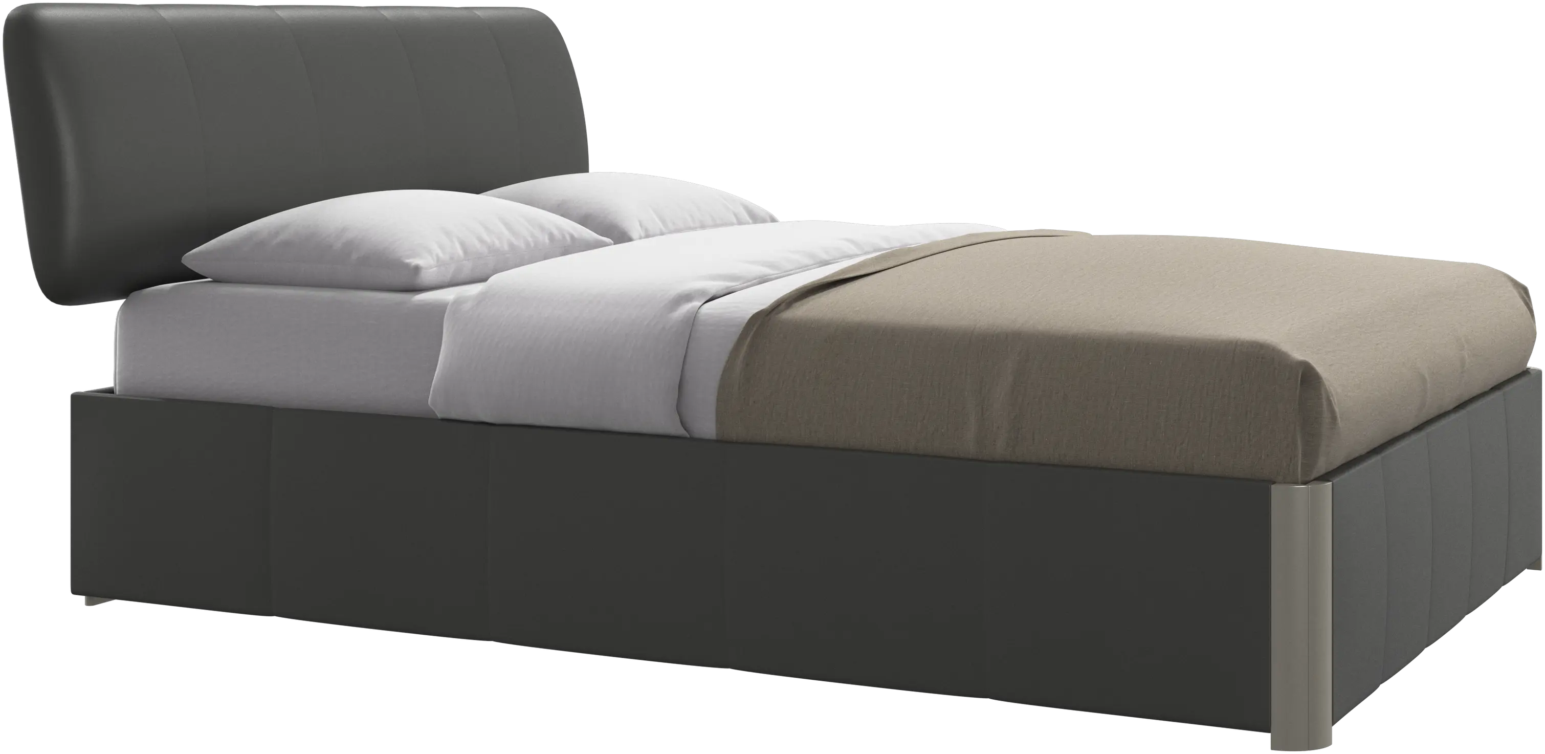Element bed, bed-mounted headboard, with slats, excl. mattress