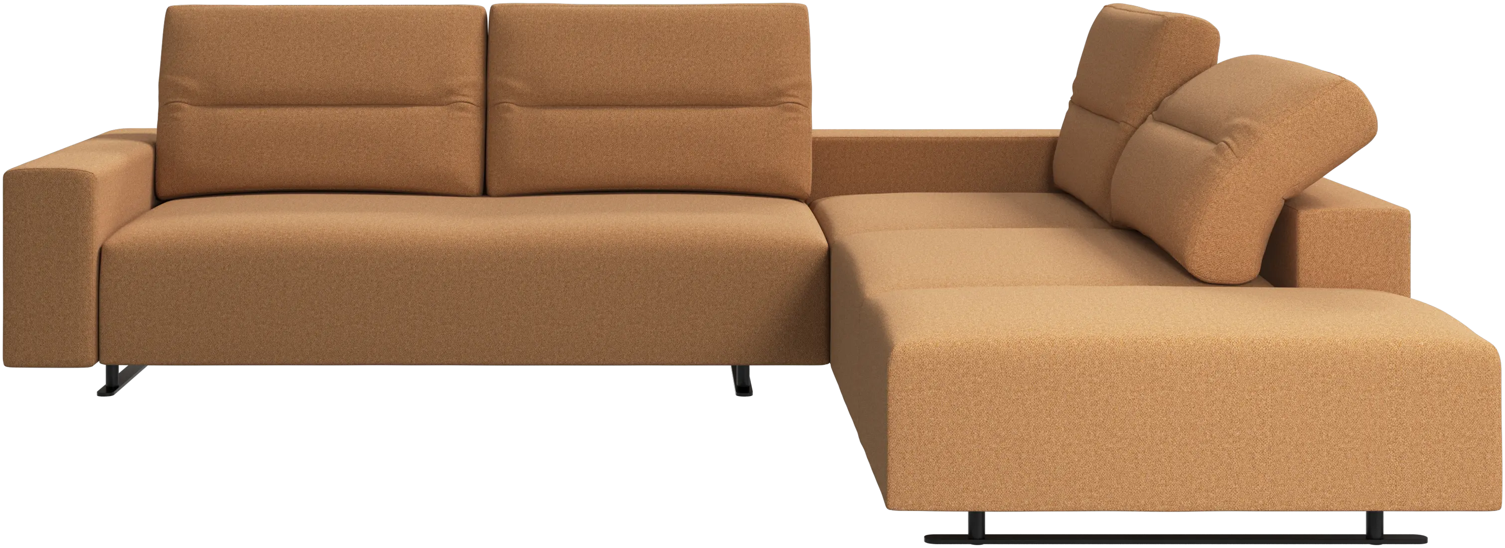Hampton corner sofa with adjustable back and lounging unit