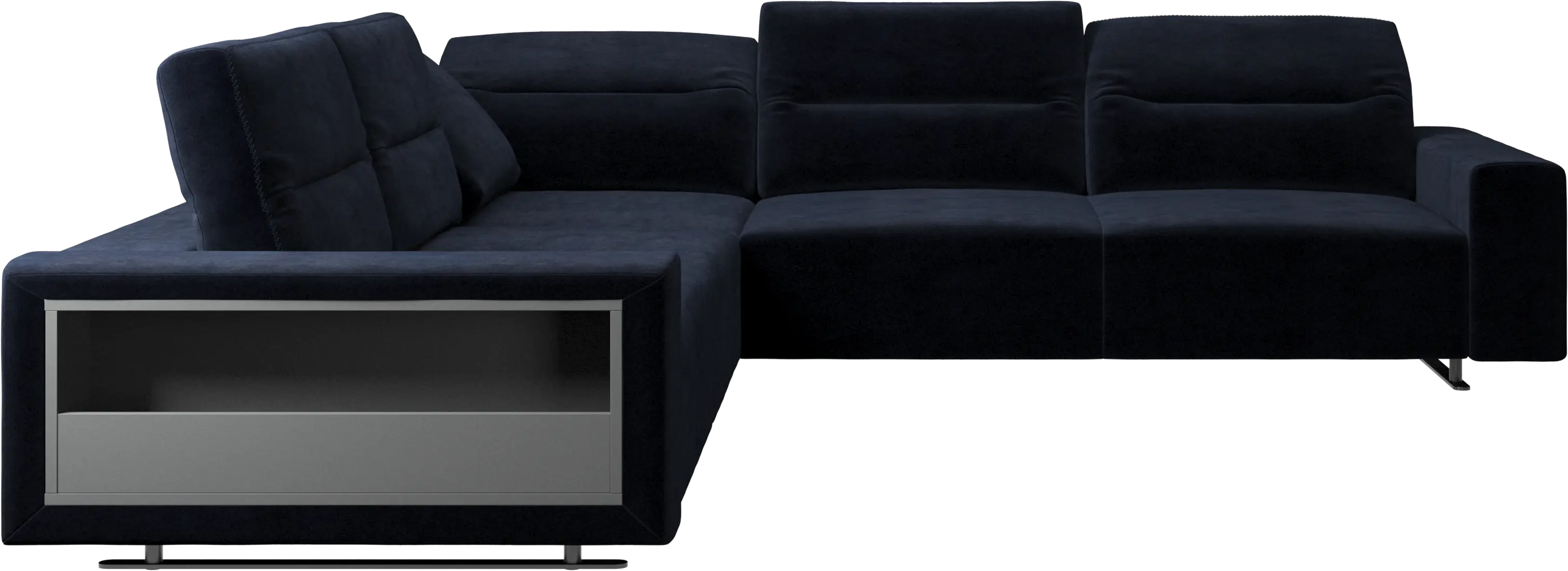 Hampton corner sofa with adjustable back and storage