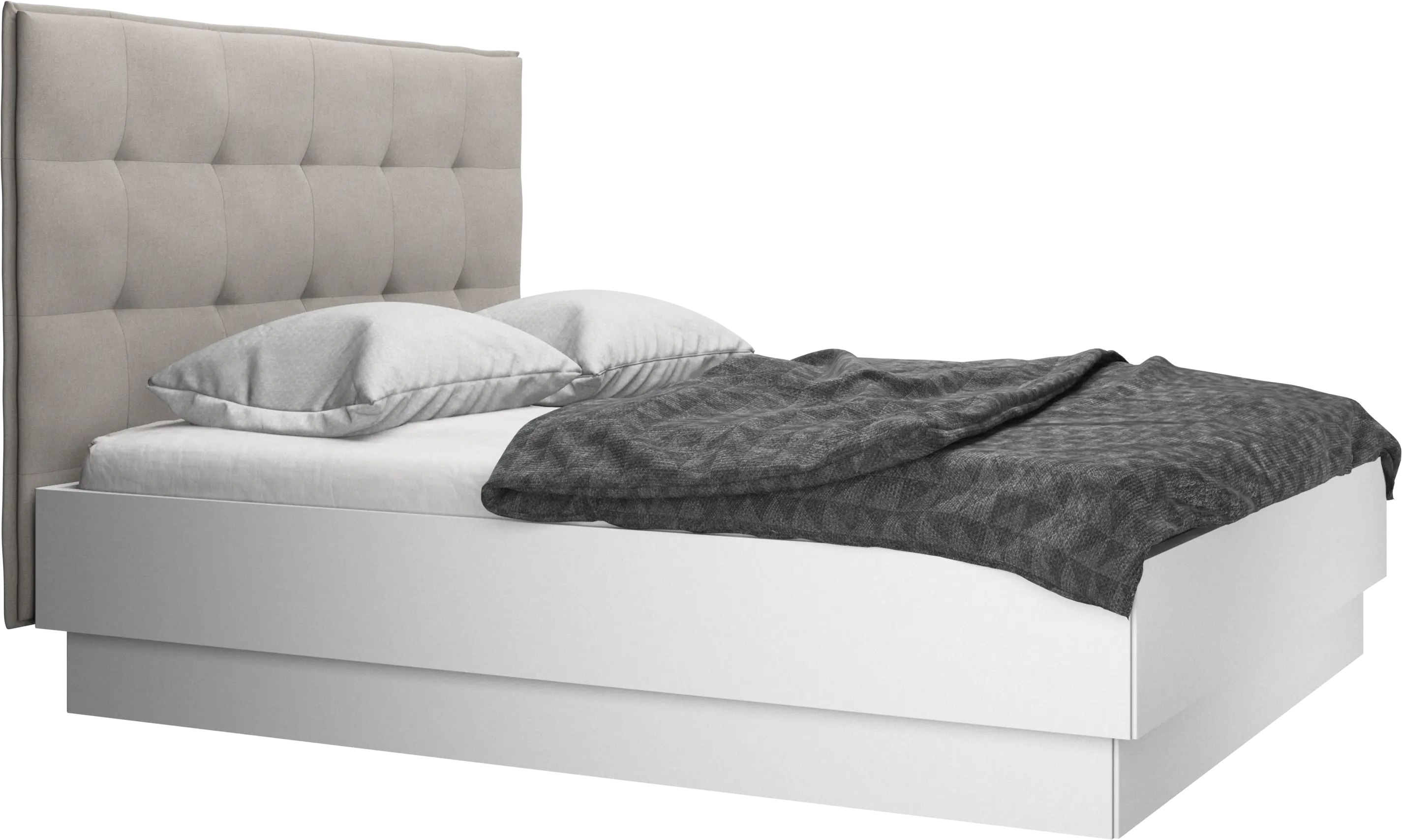 Lugano Bett mit Lattenrost und Staufach unter hochklappbarer Liegefläche, Matratze gegen Aufpreis