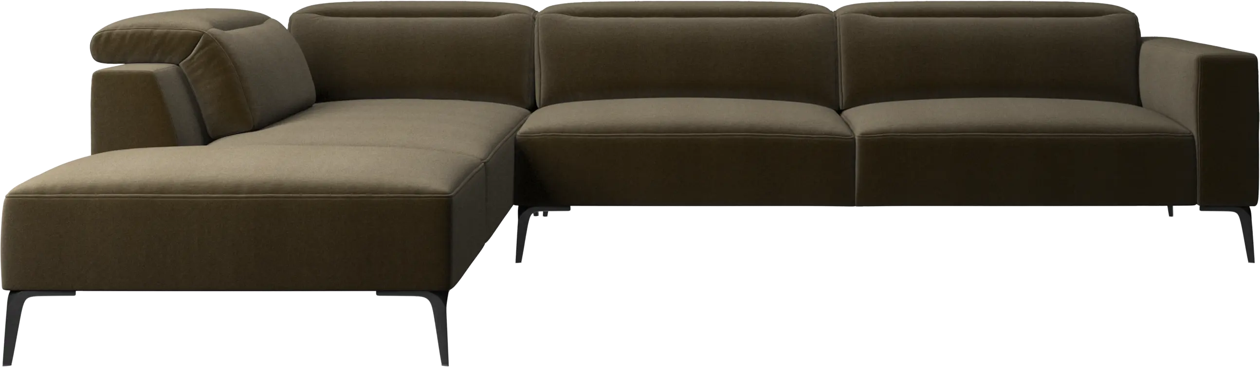 Zürich corner sofa with lounging unit