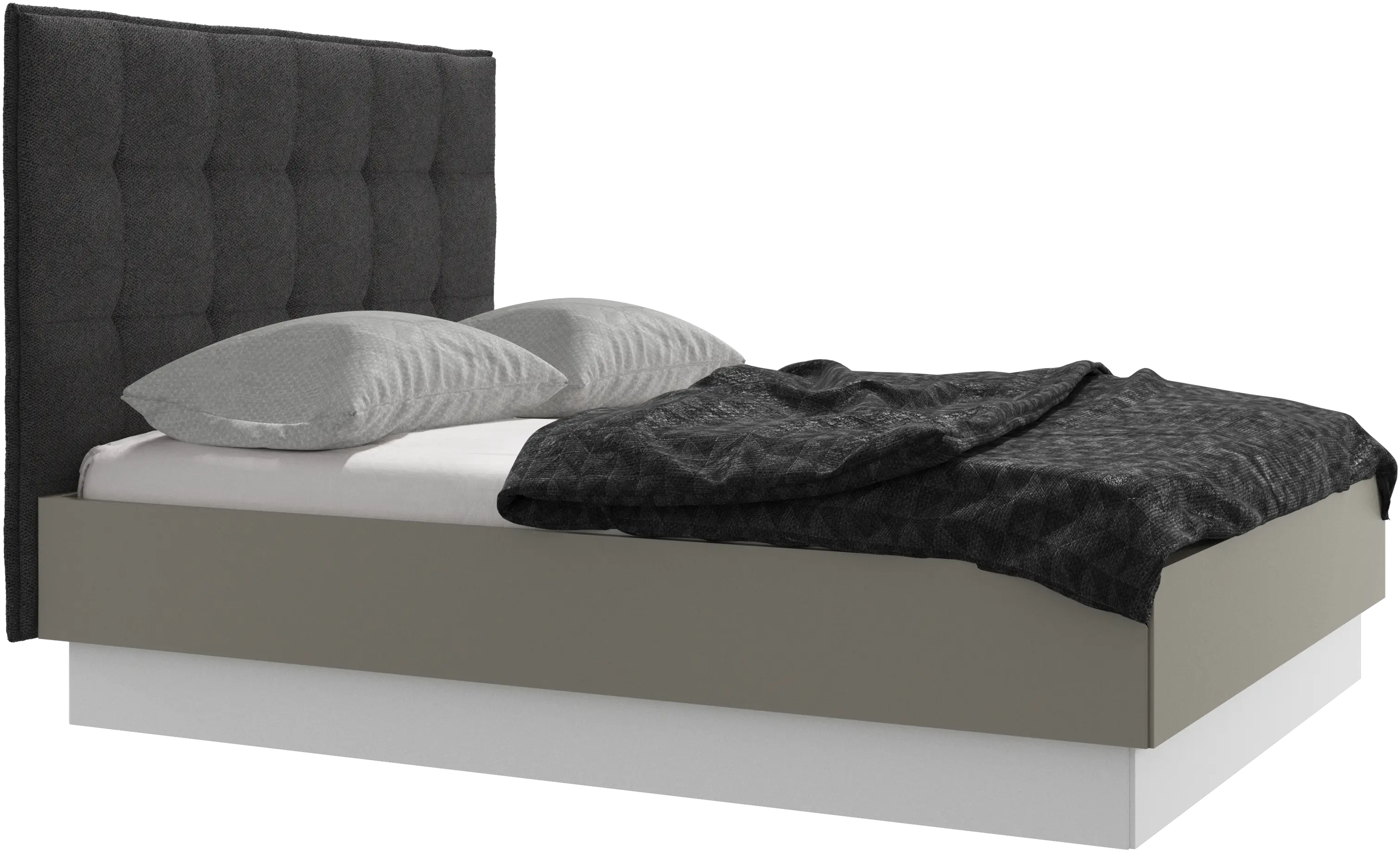 Lugano storage bed with lift-up frame and slats, excl. mattress