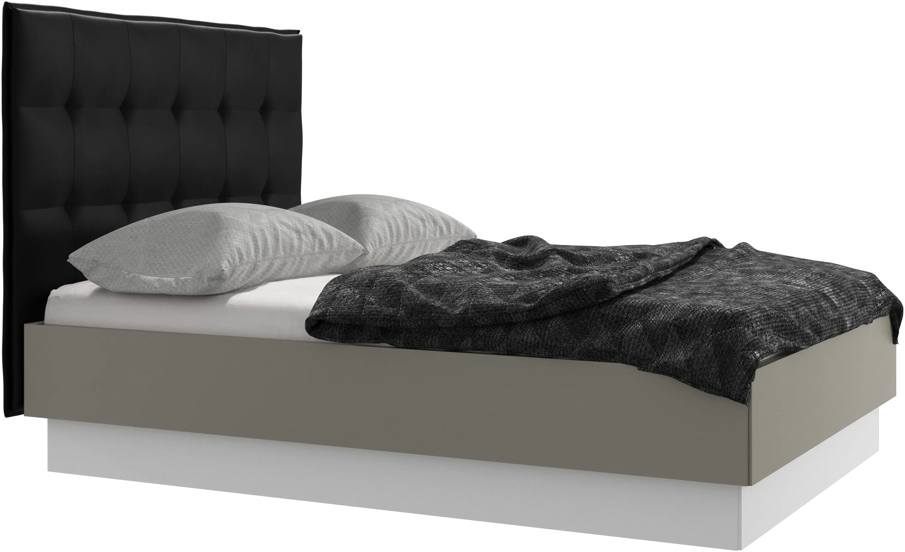 Cama con canapé Lugano, estructura elevable y tablado, no incluye colchón