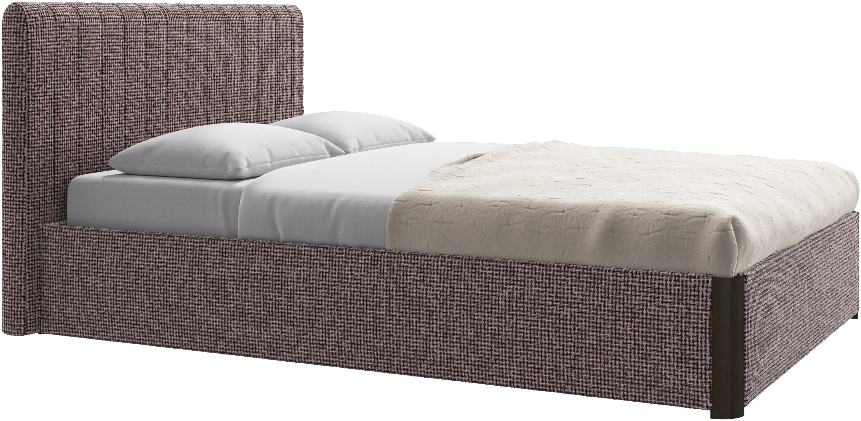 Element bed, bed-mounted headboard, with slats and storage solution, excl. mattress