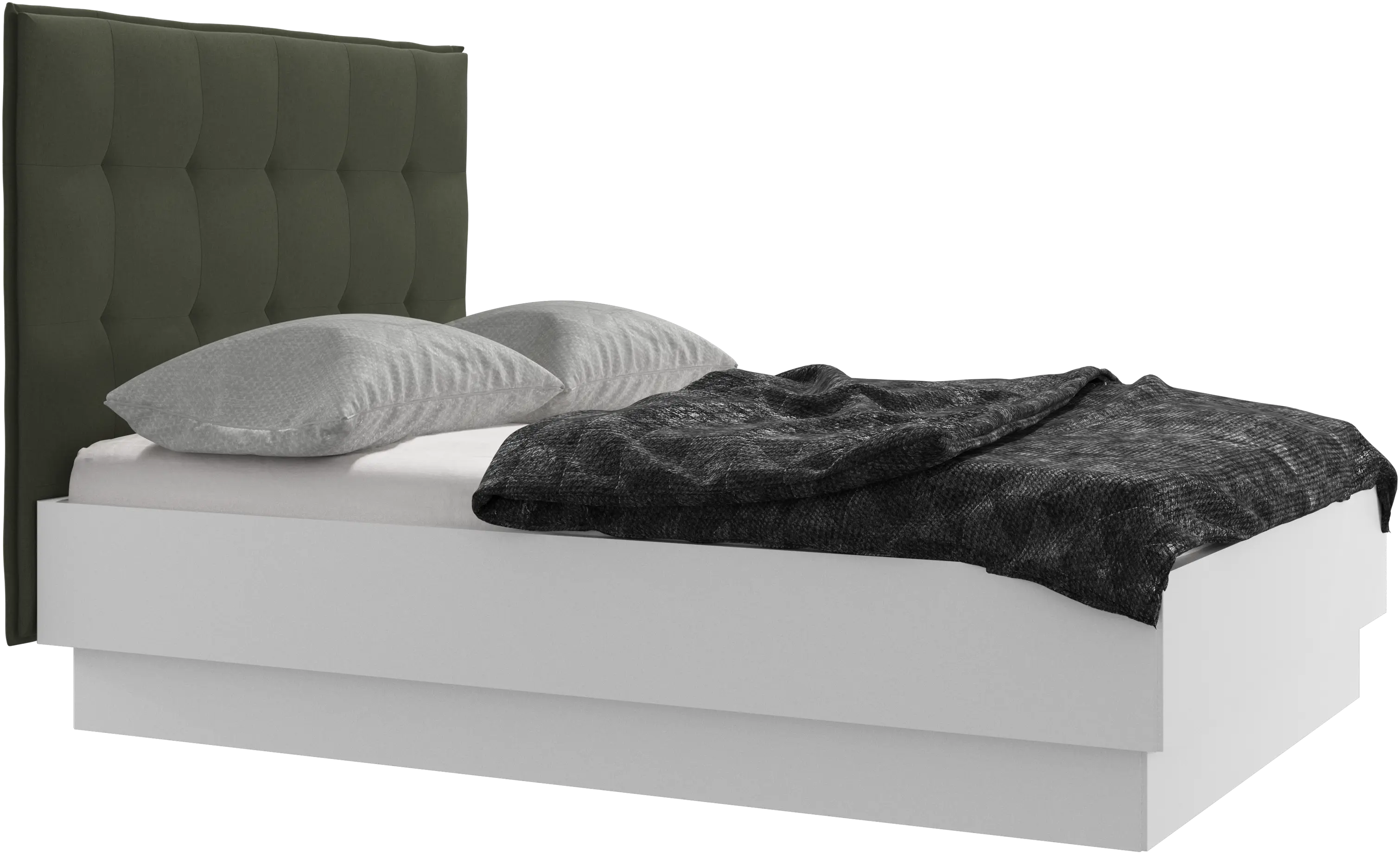 Lugano storage bed with lift-up frame and slats, excl. mattress