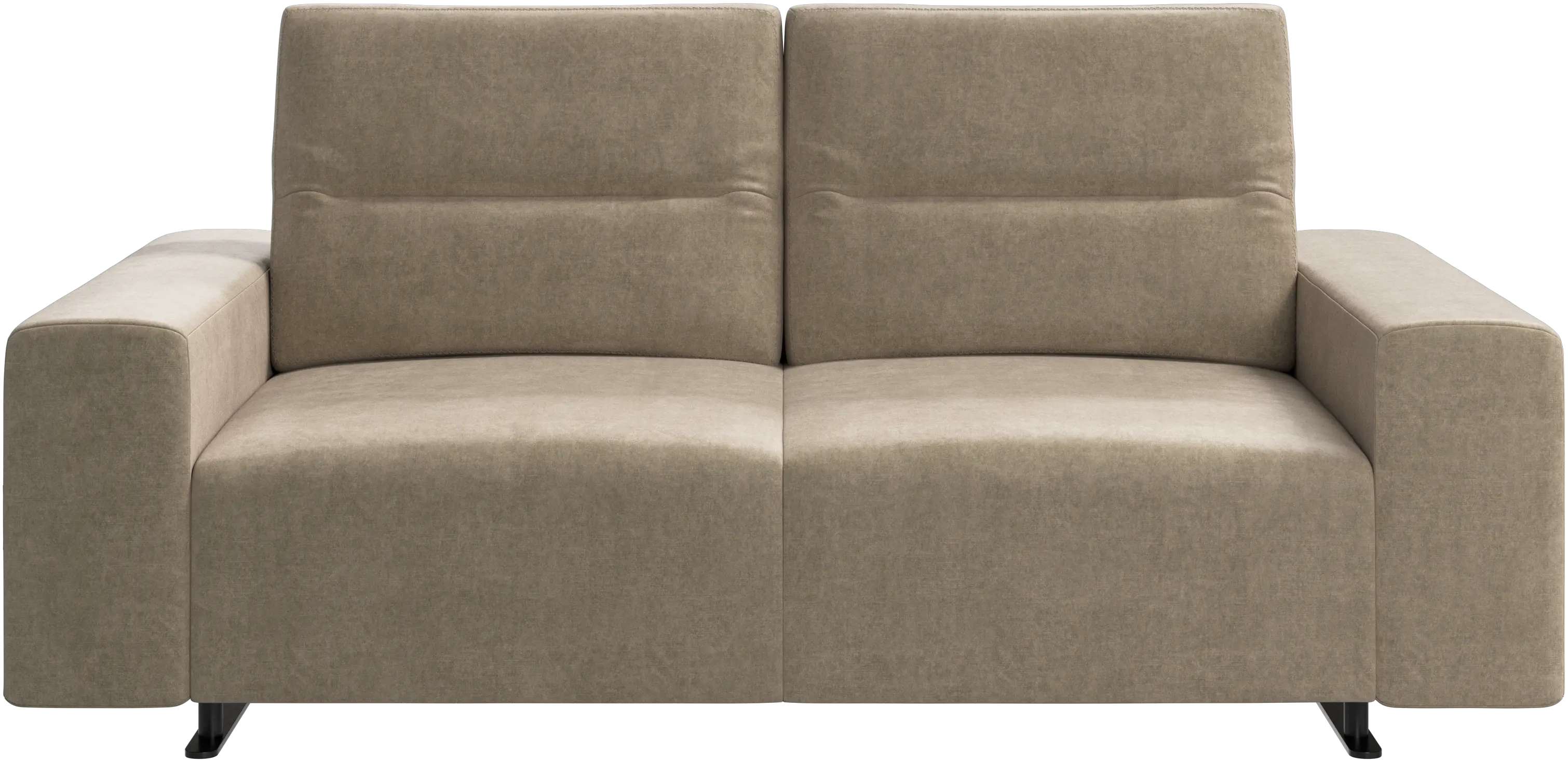 Hampton sofa with adjustable back and storage on the right side