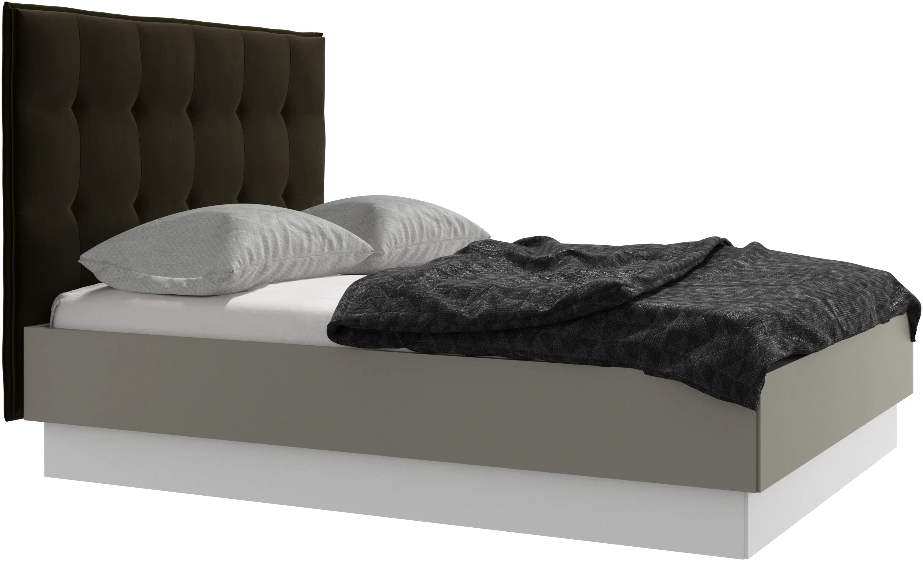 Cama con canapé Lugano, estructura elevable y tablado, no incluye colchón