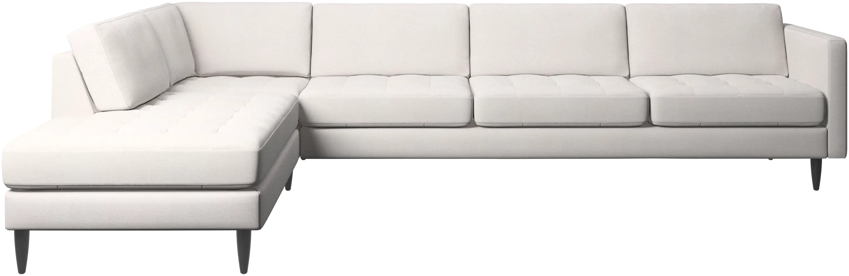 Osaka corner sofa with lounging unit, tufted seat