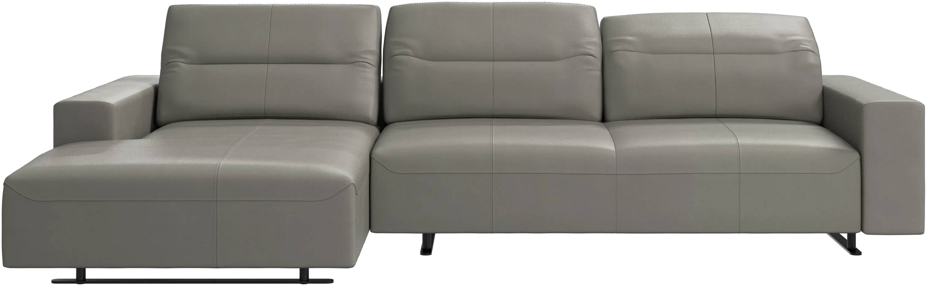Hampton sofa with adjustable back, resting unit and storage both sides