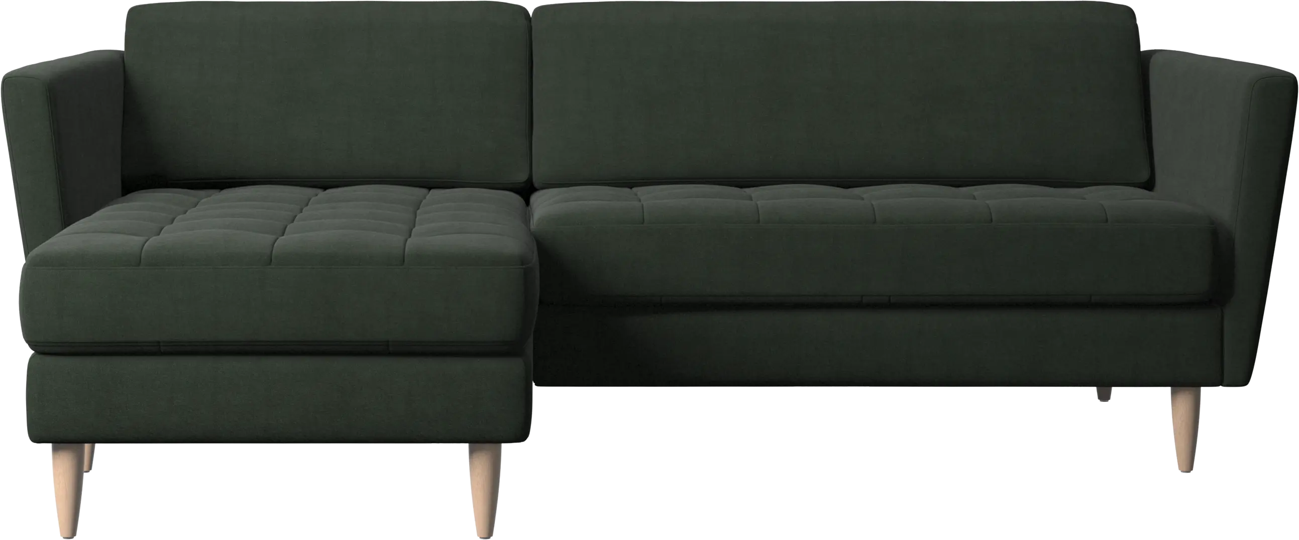 Osaka sofa with resting unit, tufted seat