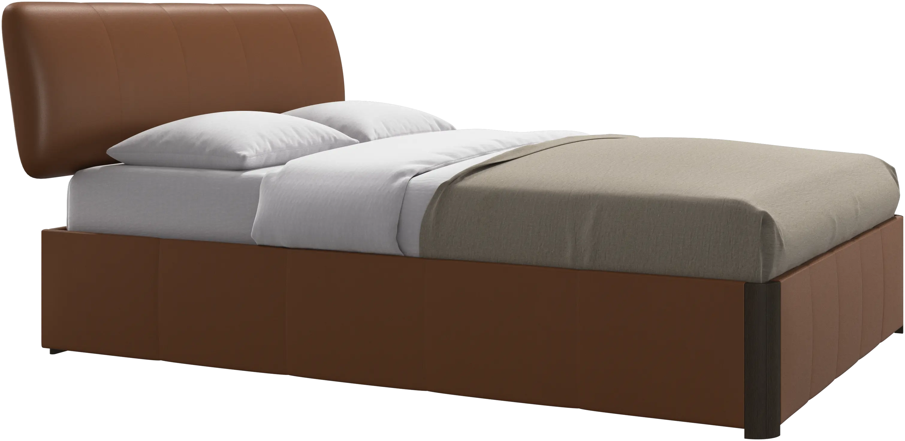 Element bed, bed-mounted headboard, with slats, excl. mattress