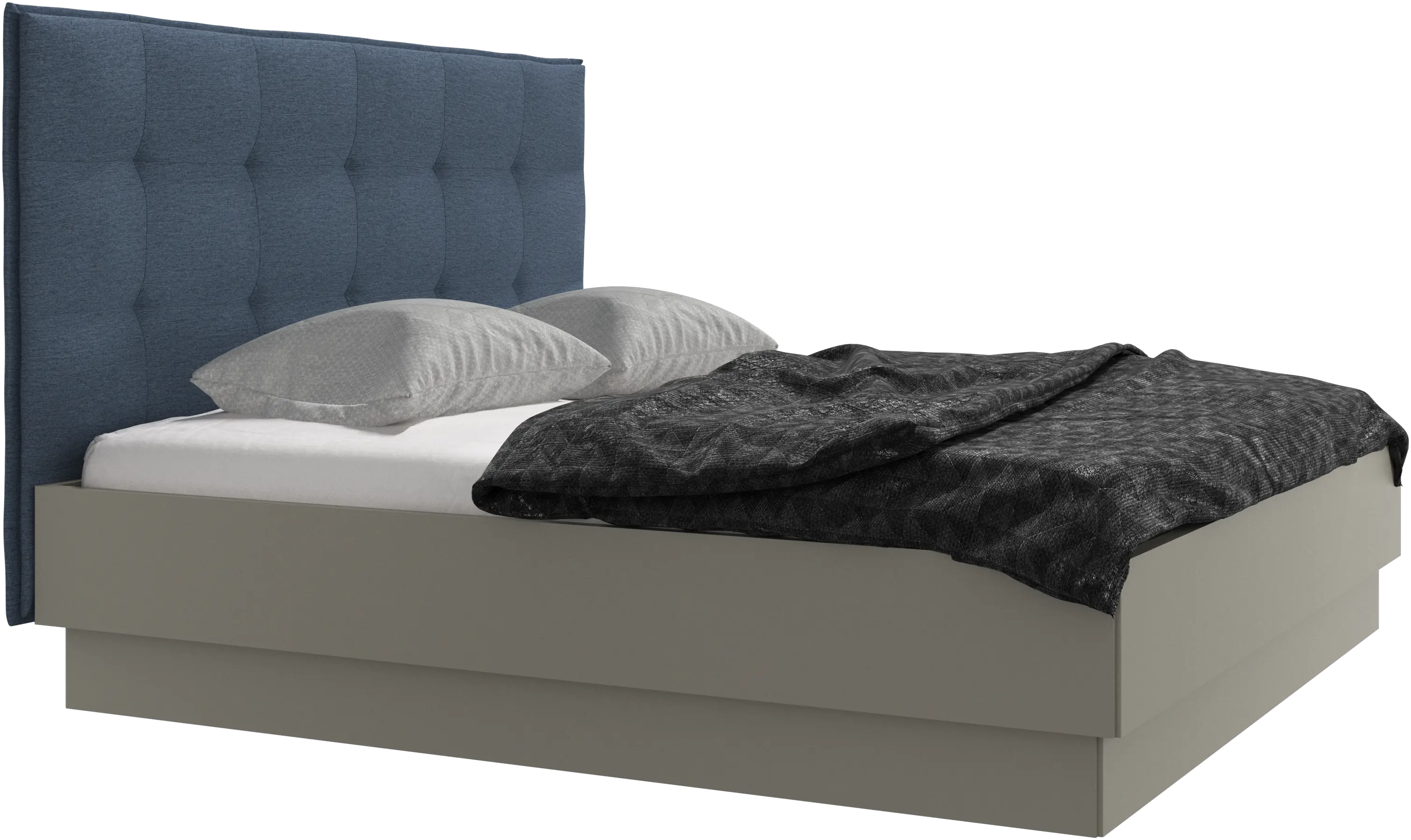 Lugano storage bed with lift-up frame and slats, excl. mattress