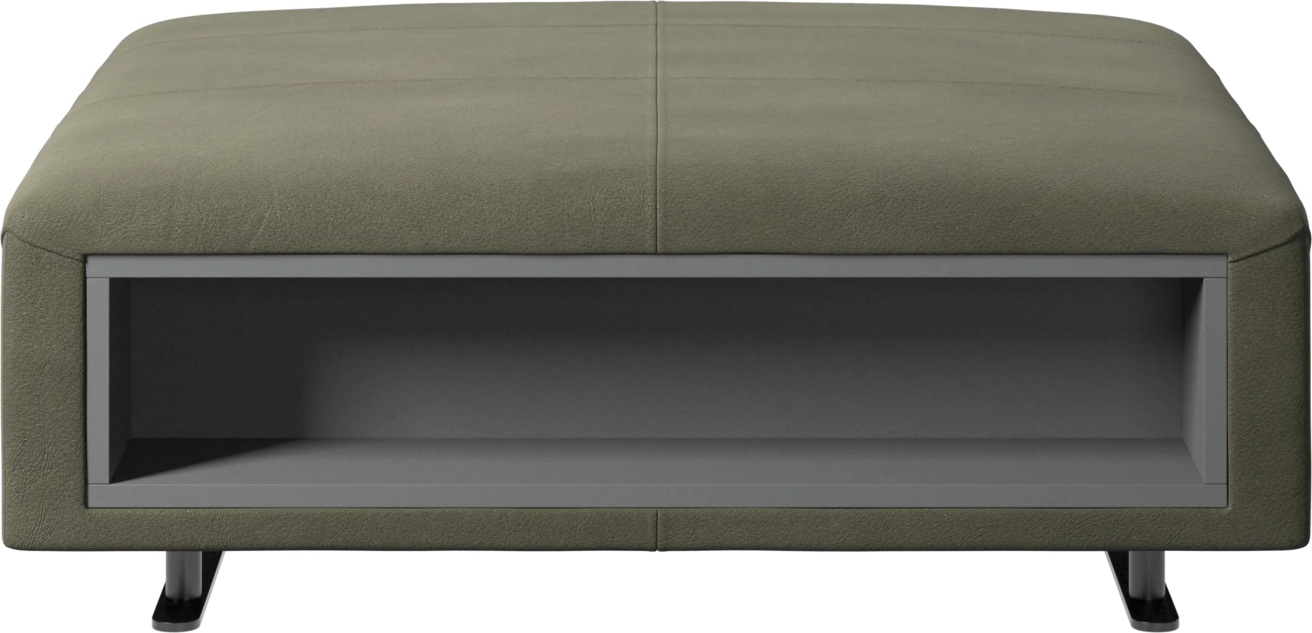 Hampton pouf with storage left and right sides