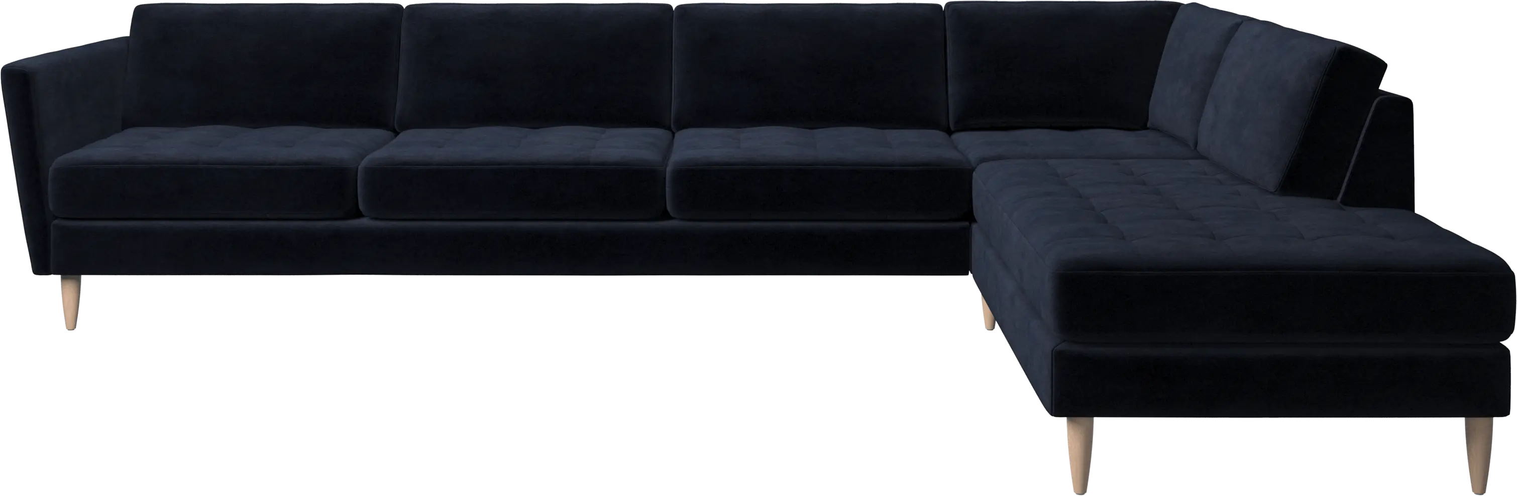 Osaka corner sofa with lounging unit, tufted seat