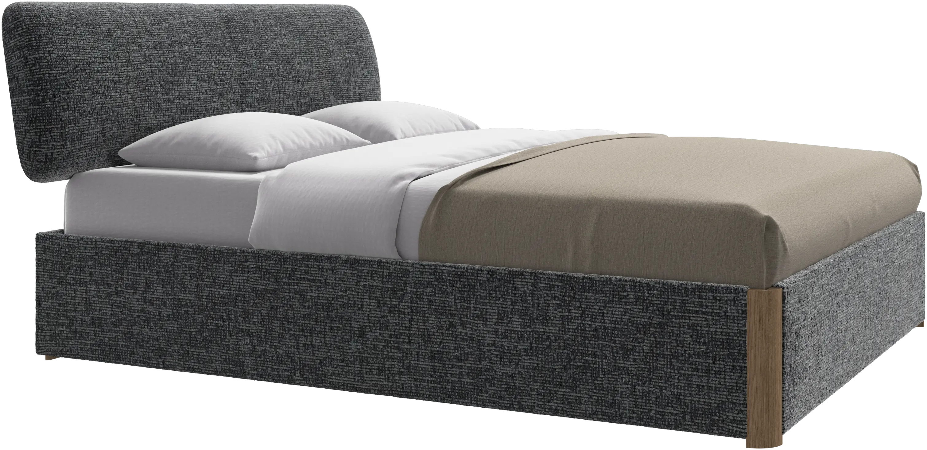 Element cama, cabecero montado en la cama, con láminas, excl. colchón