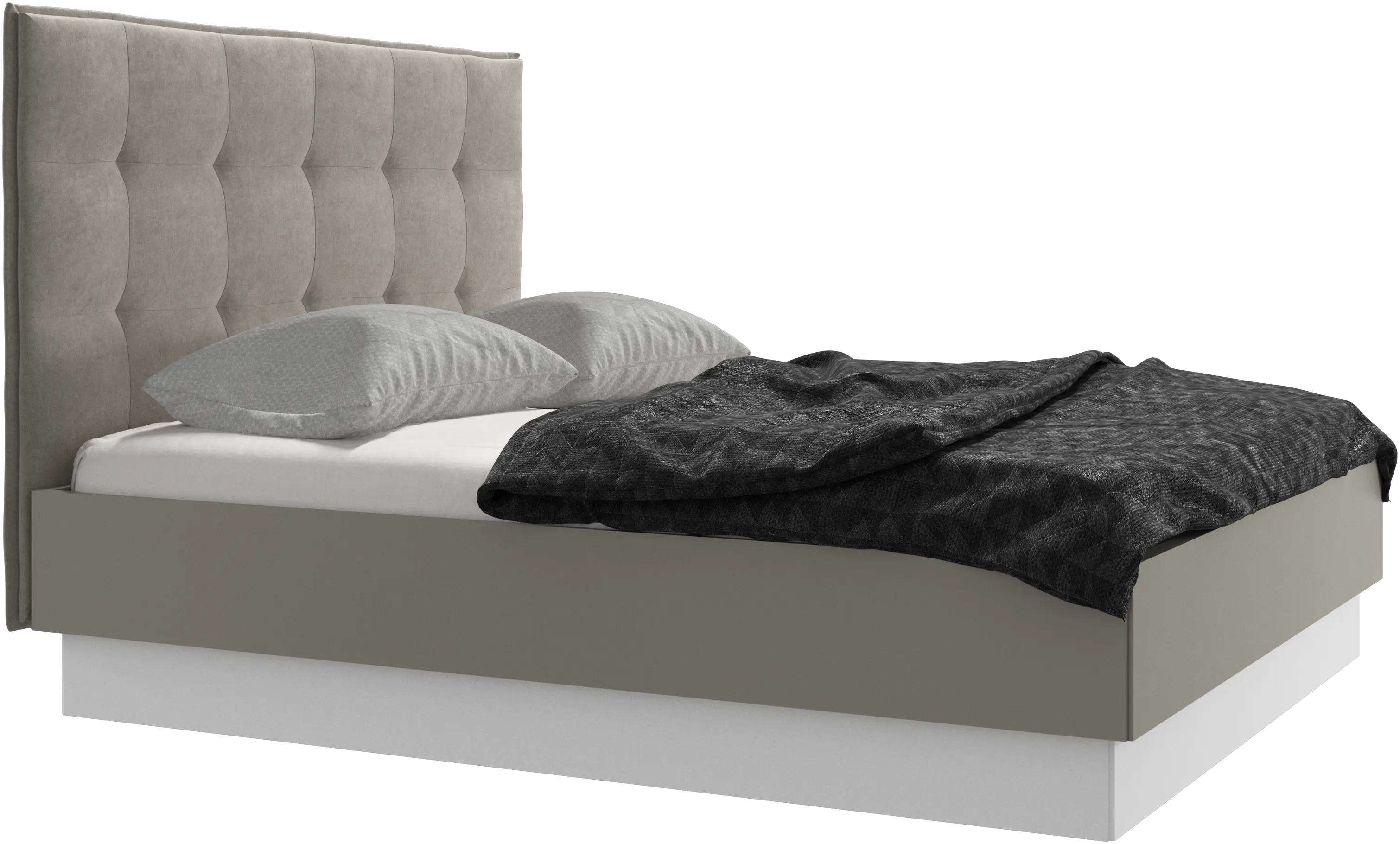 Cama con canapé Lugano, estructura elevable y tablado, no incluye colchón