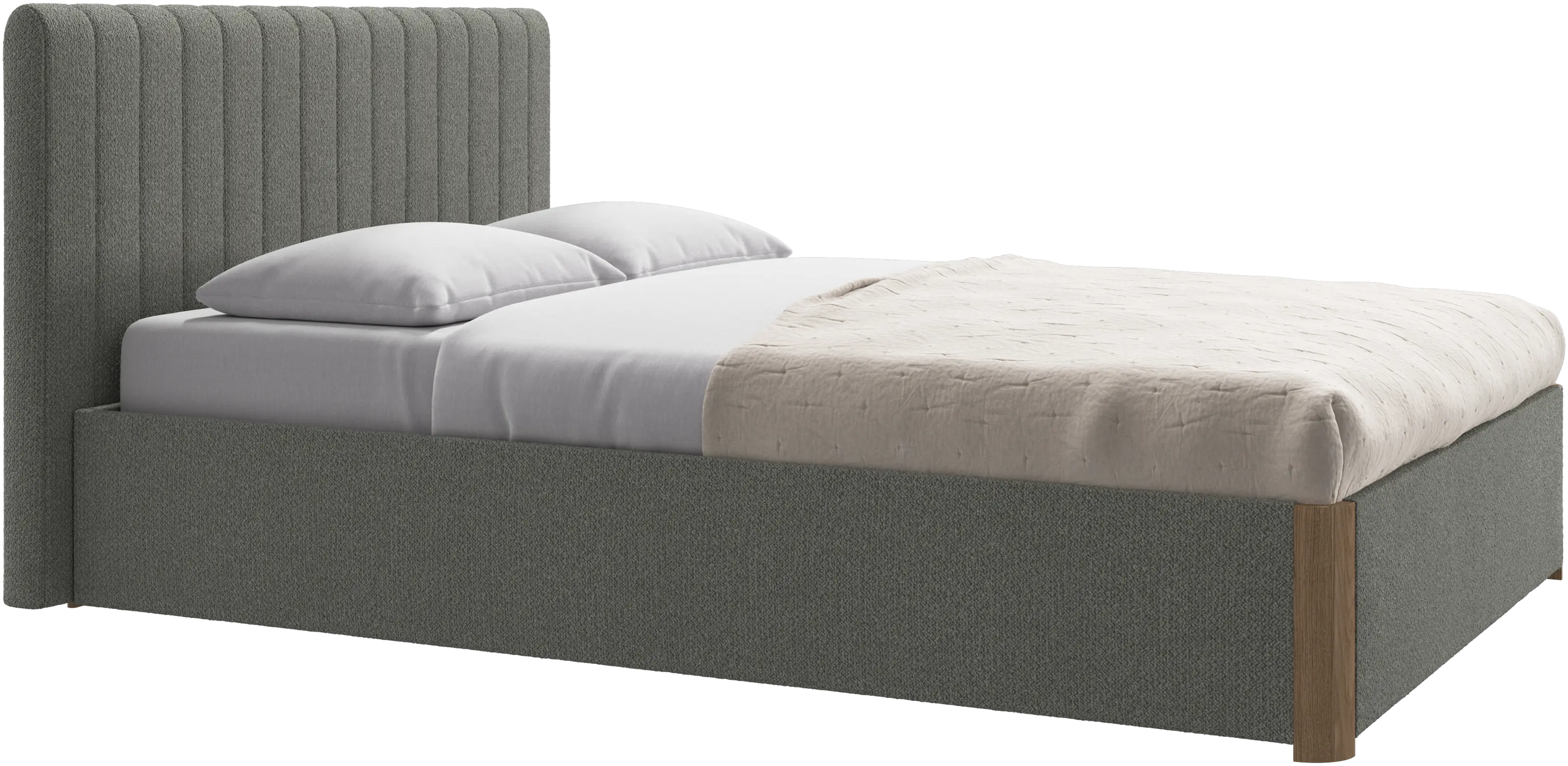 Element ベッド、ベッド取り付け型ヘッドボード、すのこ付きと収納ソリューション、マットレス別売り