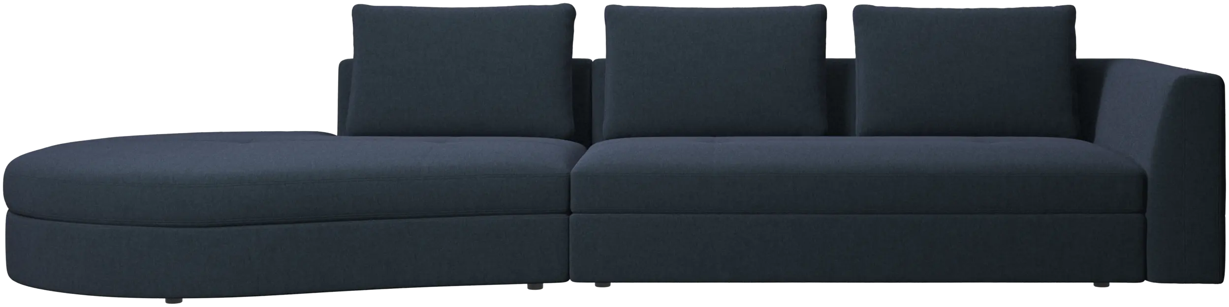 Bergamo Sofa mit rundem Loungemodul, Links