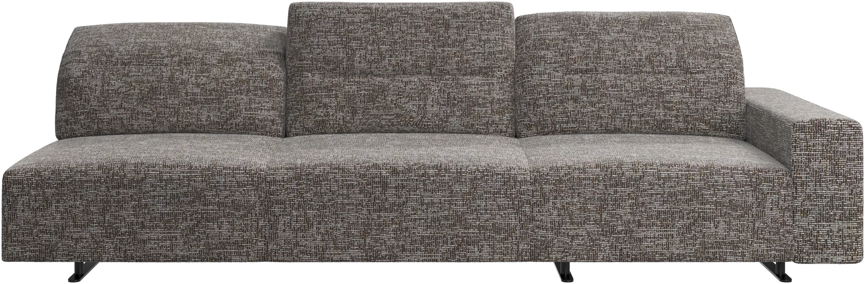 Hampton sofa with adjustable back and storage on the right side