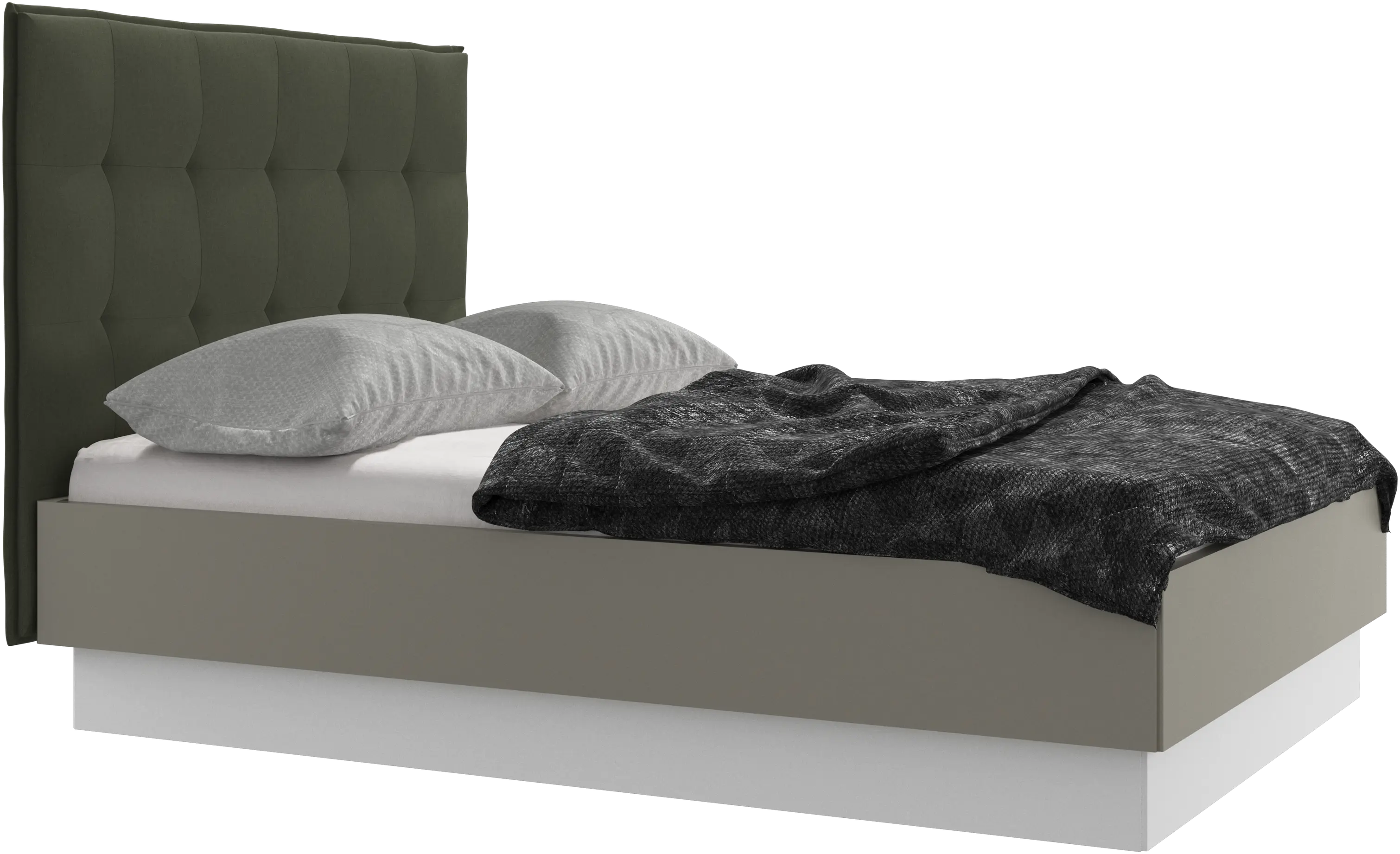 Lugano storage bed with lift-up frame and slats, excl. mattress