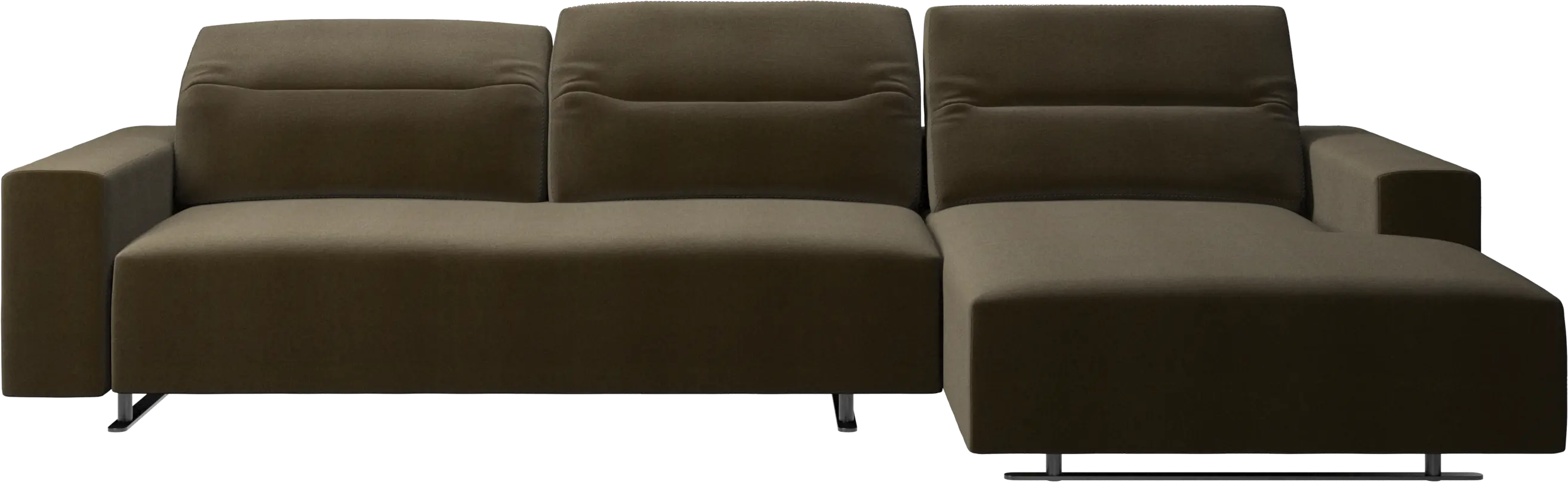 Hampton sofa with adjustable back and resting unit left side