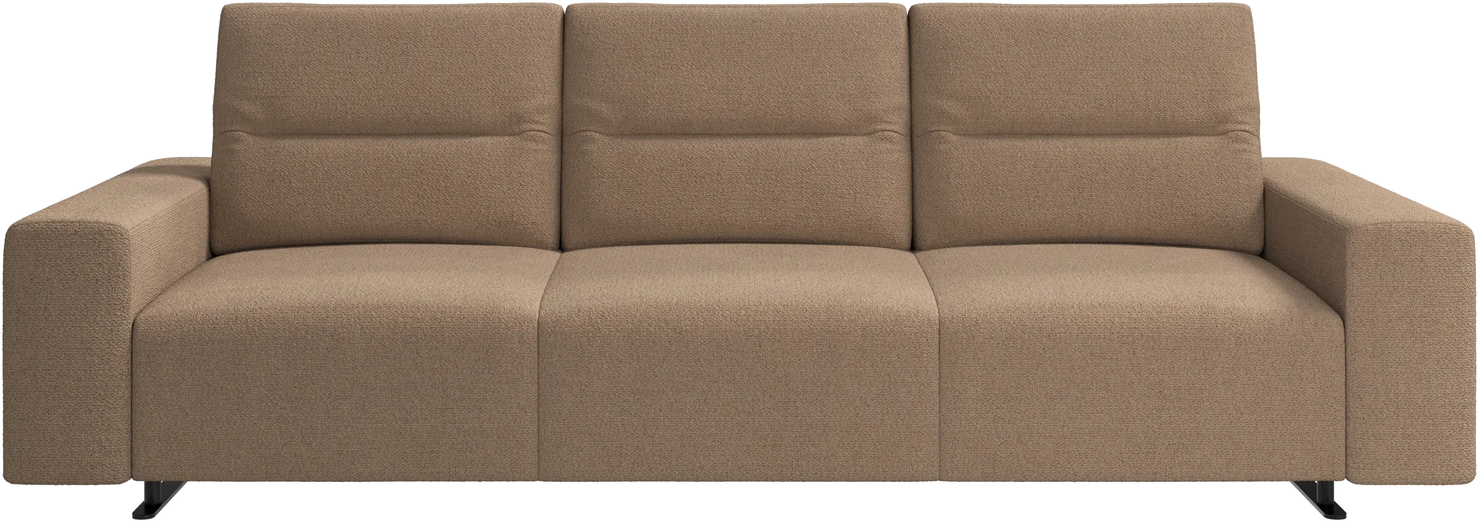 Hampton sofa with adjustable back and storage on the right side