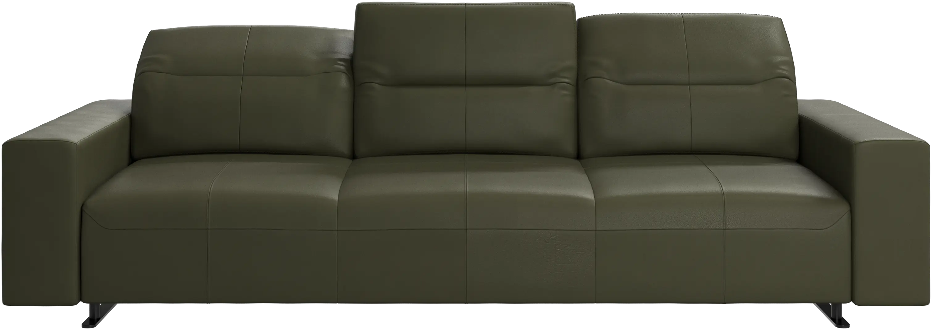 Hampton sofa with adjustable back and storage on the left side