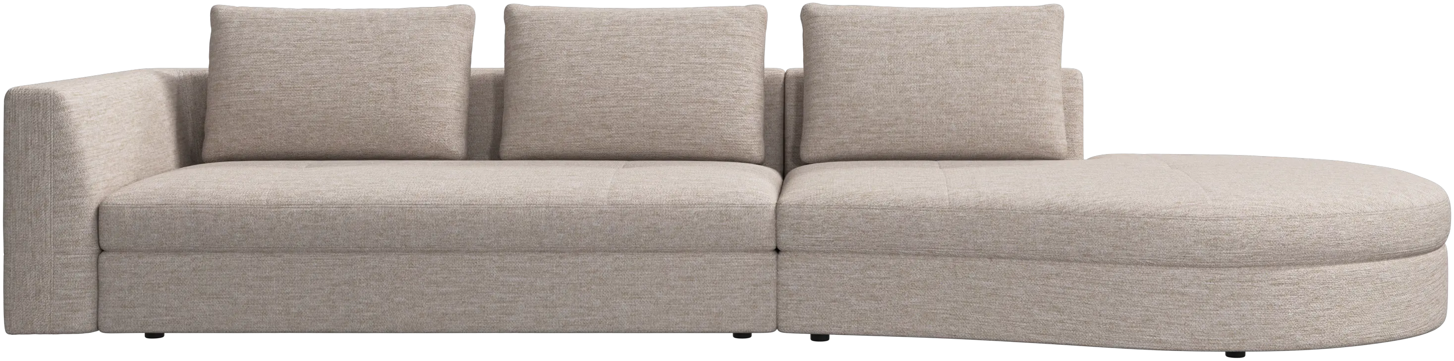 Bergamo sofa with round lounging unit,right