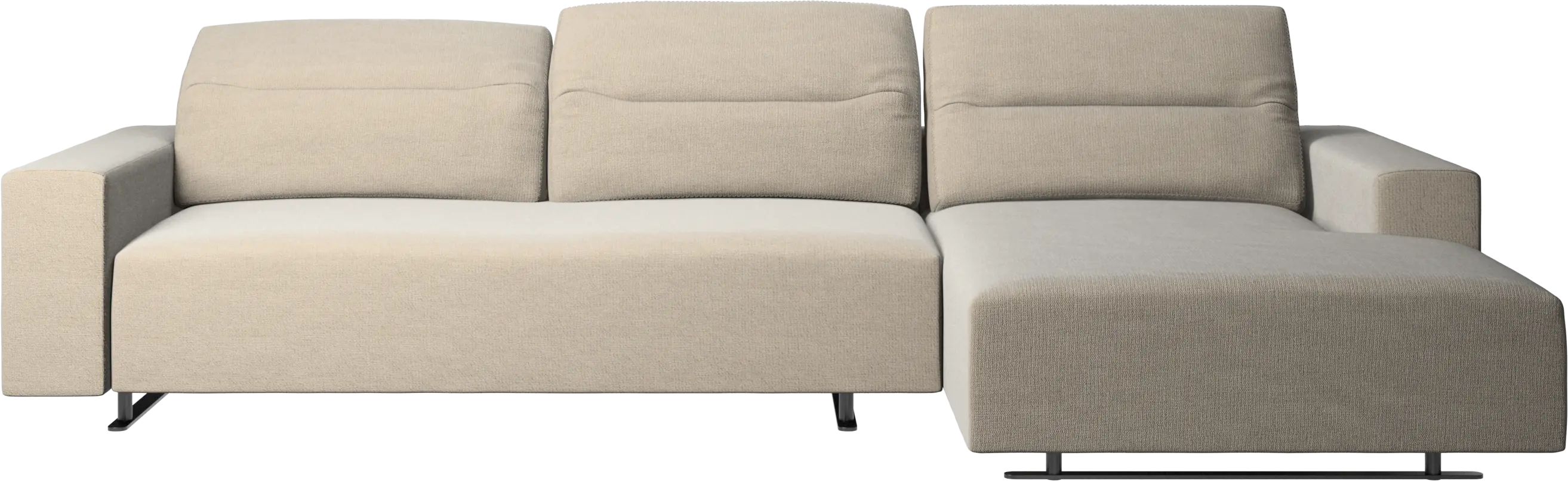 Hampton sofa with adjustable back and resting unit right side
